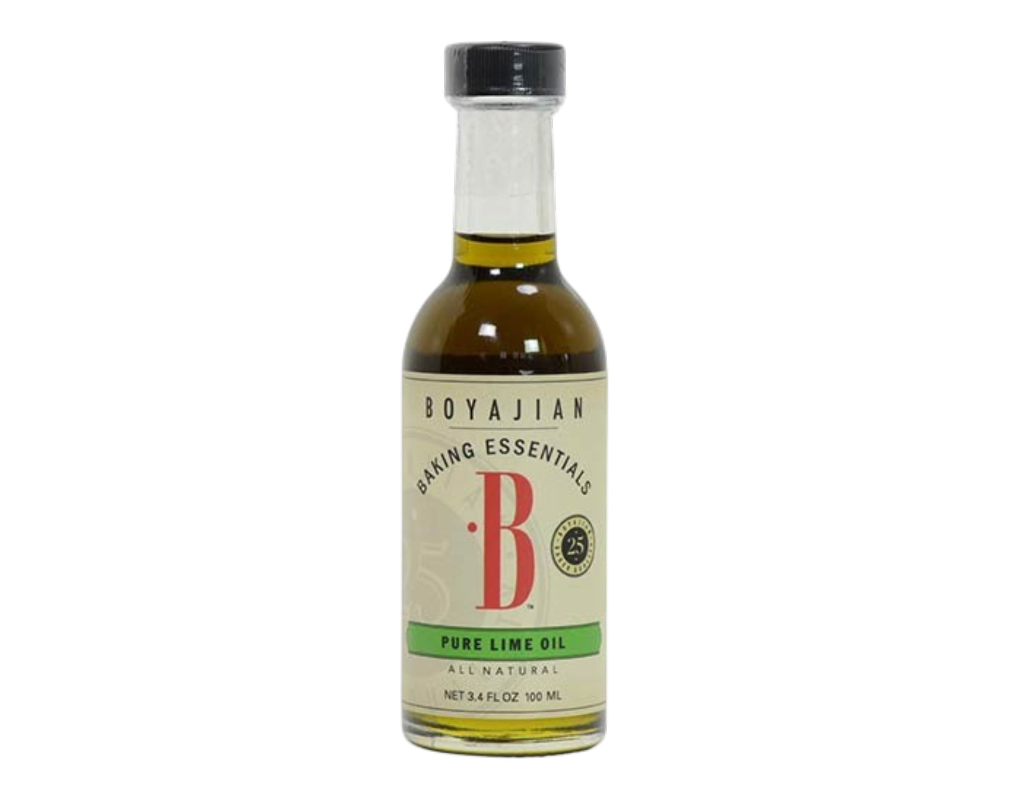 Citrus Oil, Boyajian Pure Lime Oil 100ml (3.4oz) glass bottle