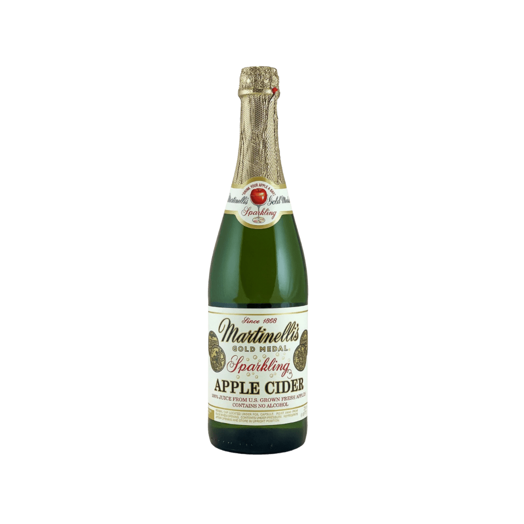 Juice, Martinelli's Sparkling Apple Cider 12 x750ml foiled glass bottle, non-alcohol toast 57.50