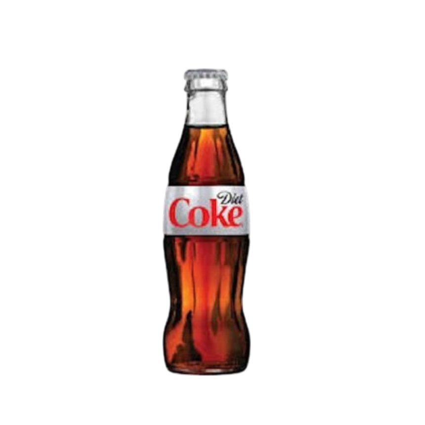 Soda, Diet Coke, 24x8oz glass bottles 47.75