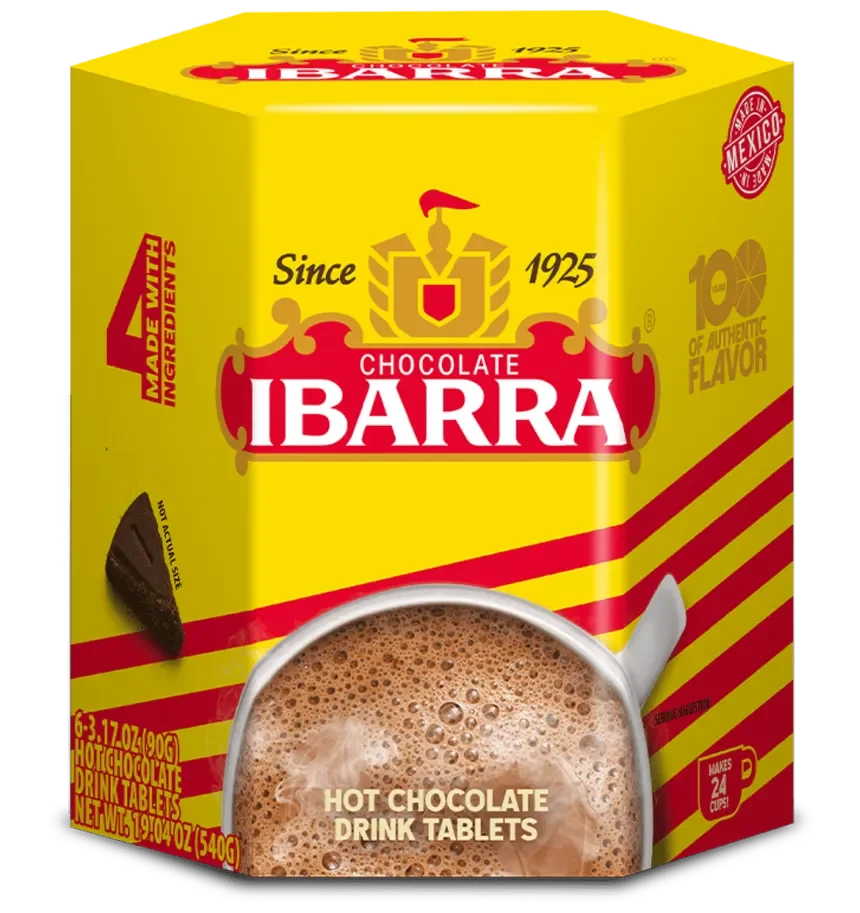Chocolate, Hot Chocolate, Traditional  Mexican Tablets, Abuelita or Ibarra, 6 tablets per box, 19oz box or 12x19oz case 