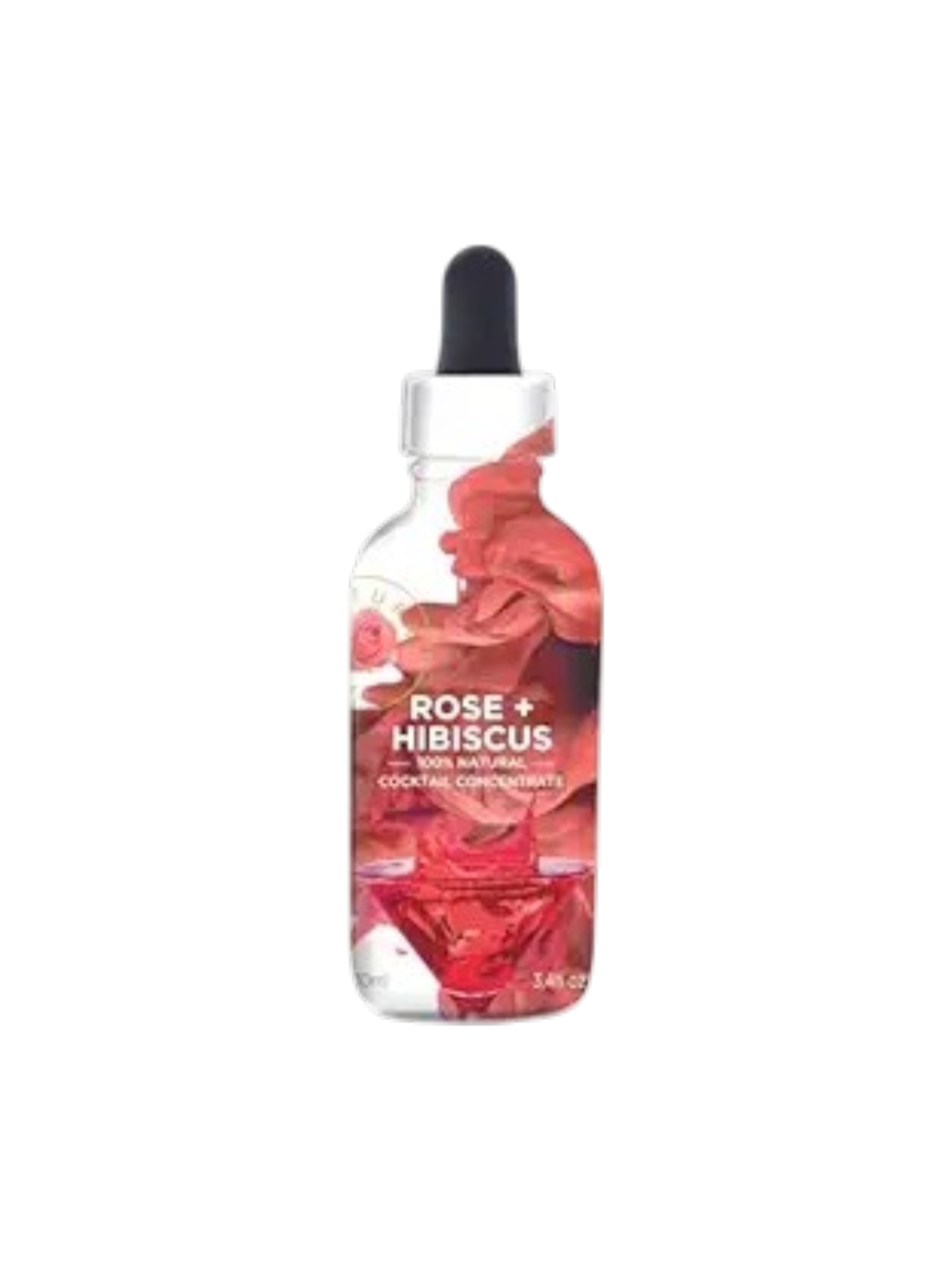 Extract, Rose + Hibiscus Flower Extract, Wild Hibiscus, 3.4oz bottle (100ml)
