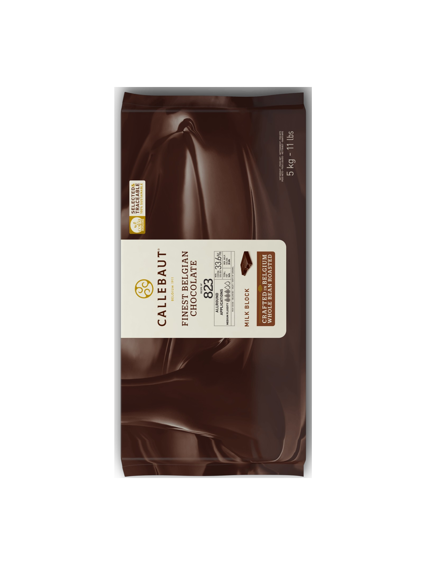 Chocolate Block, Callebaut Milk Chocolate Block #823, 31.7%, 5kg