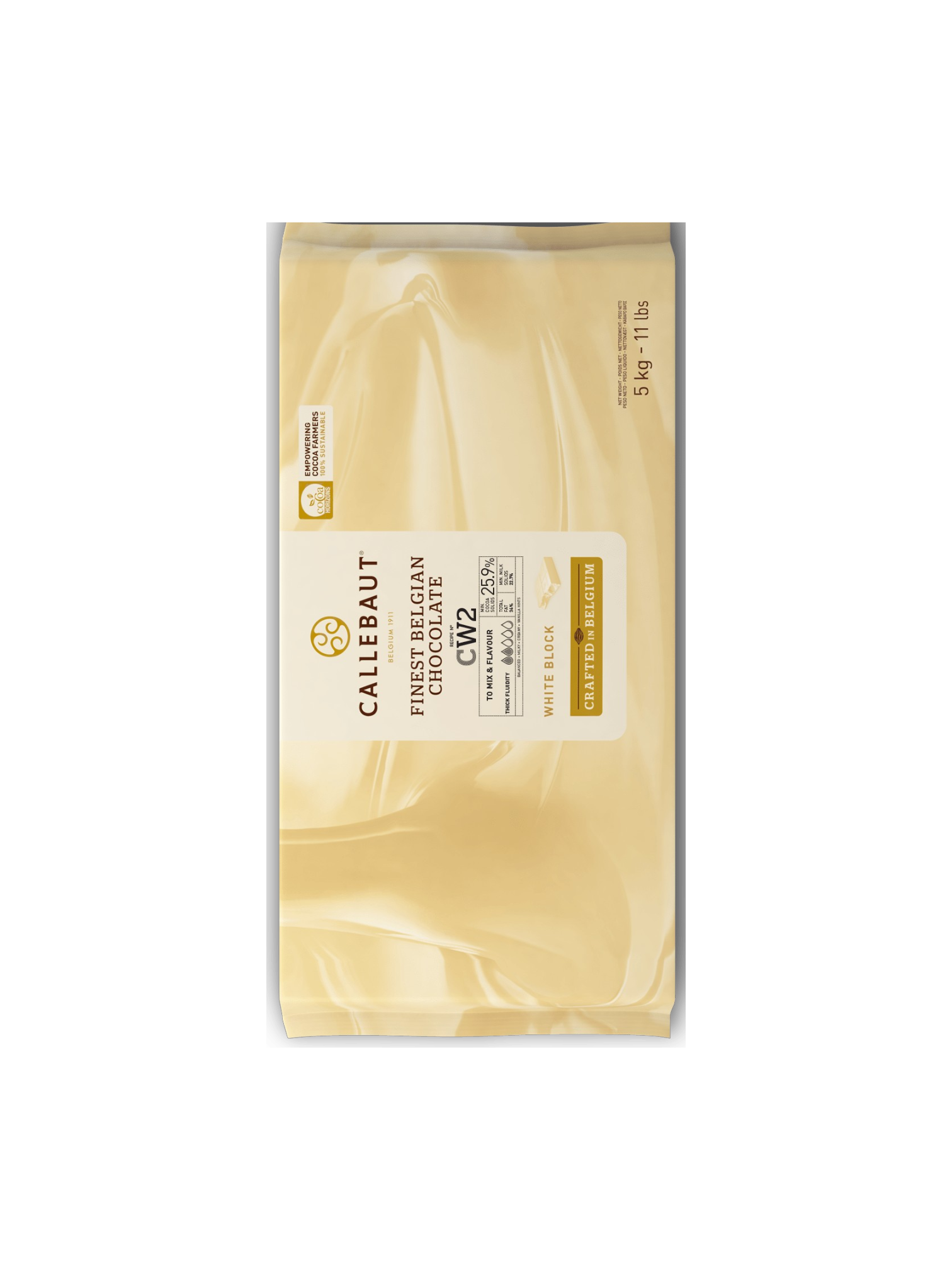 Chocolate Block, Callebaut White Chocolate Block #CW2, 25.9%, 5kg