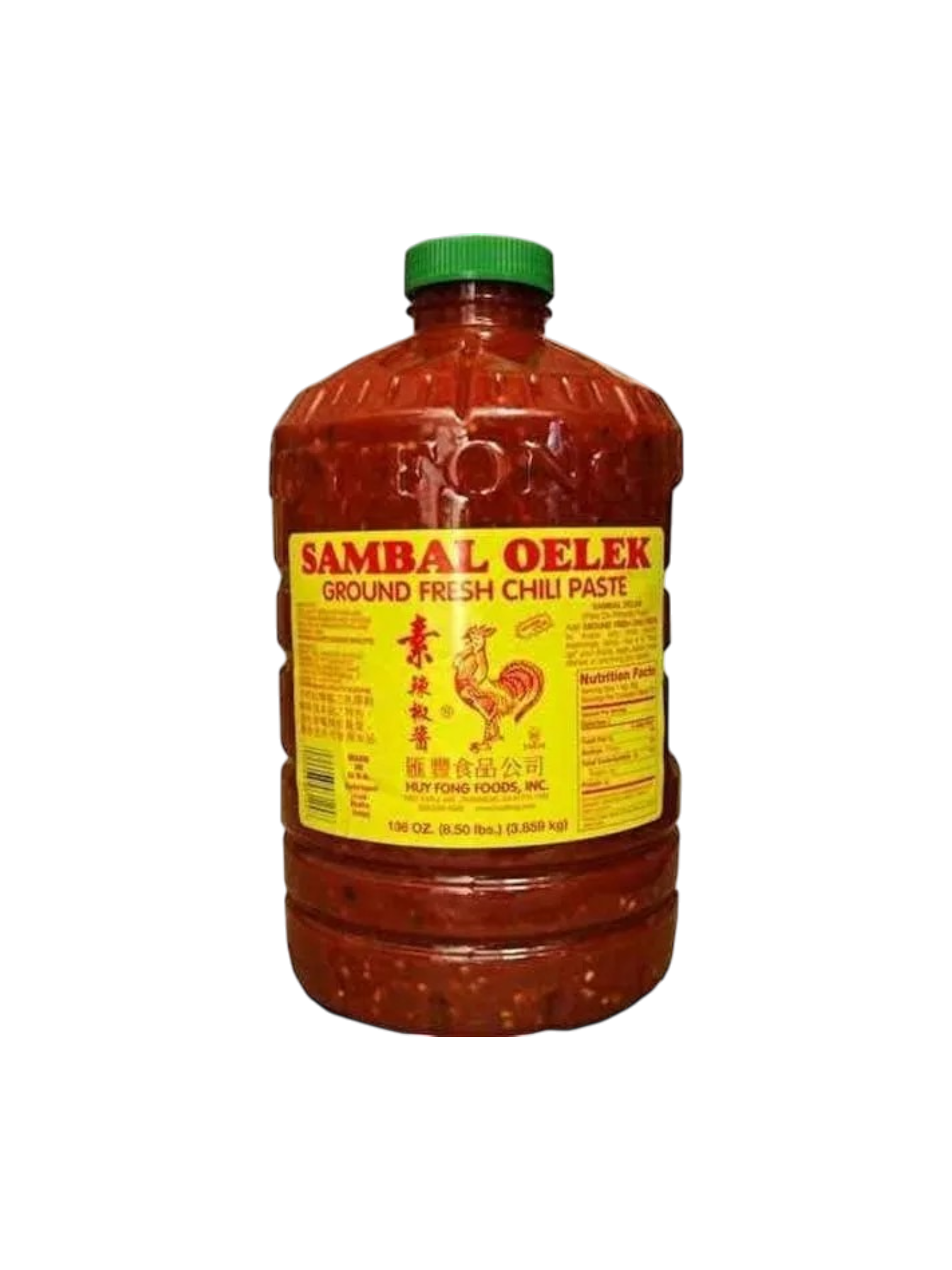 Hot Sauce, Huy Fong "Rooster" Sambal Oelek  Ground Fresh Chili Paste, 8.5 lbs bottle