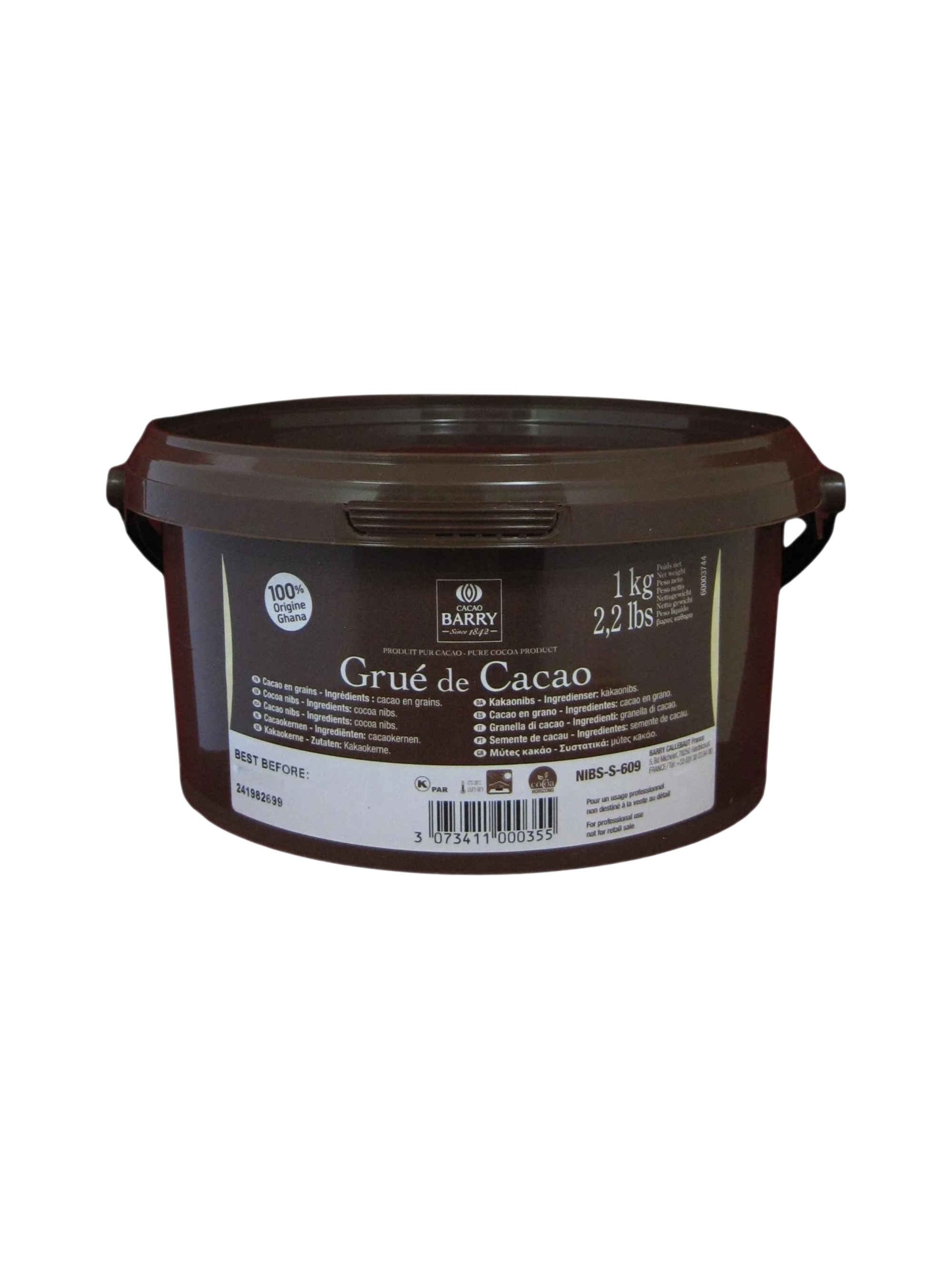 Bittering, Cocoa Nibs, Roasted, Cacao Barry Grue de Cacao, 1kg tub