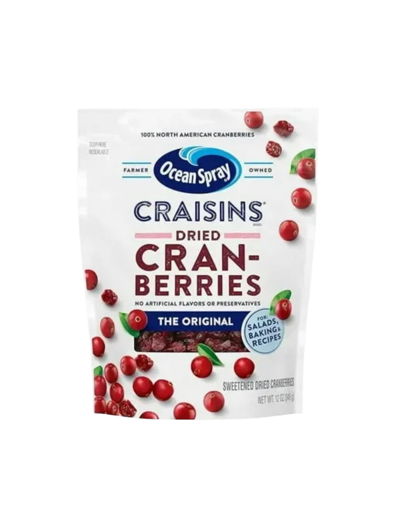 Dried Fruit, Ocean Spray Original Dried Cranberries, " Craisins" 3lb pouch
