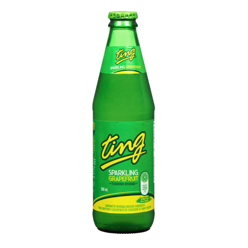 Soda, Ting, a West Indian Tradition, 24x10oz glass bottles, 52.50