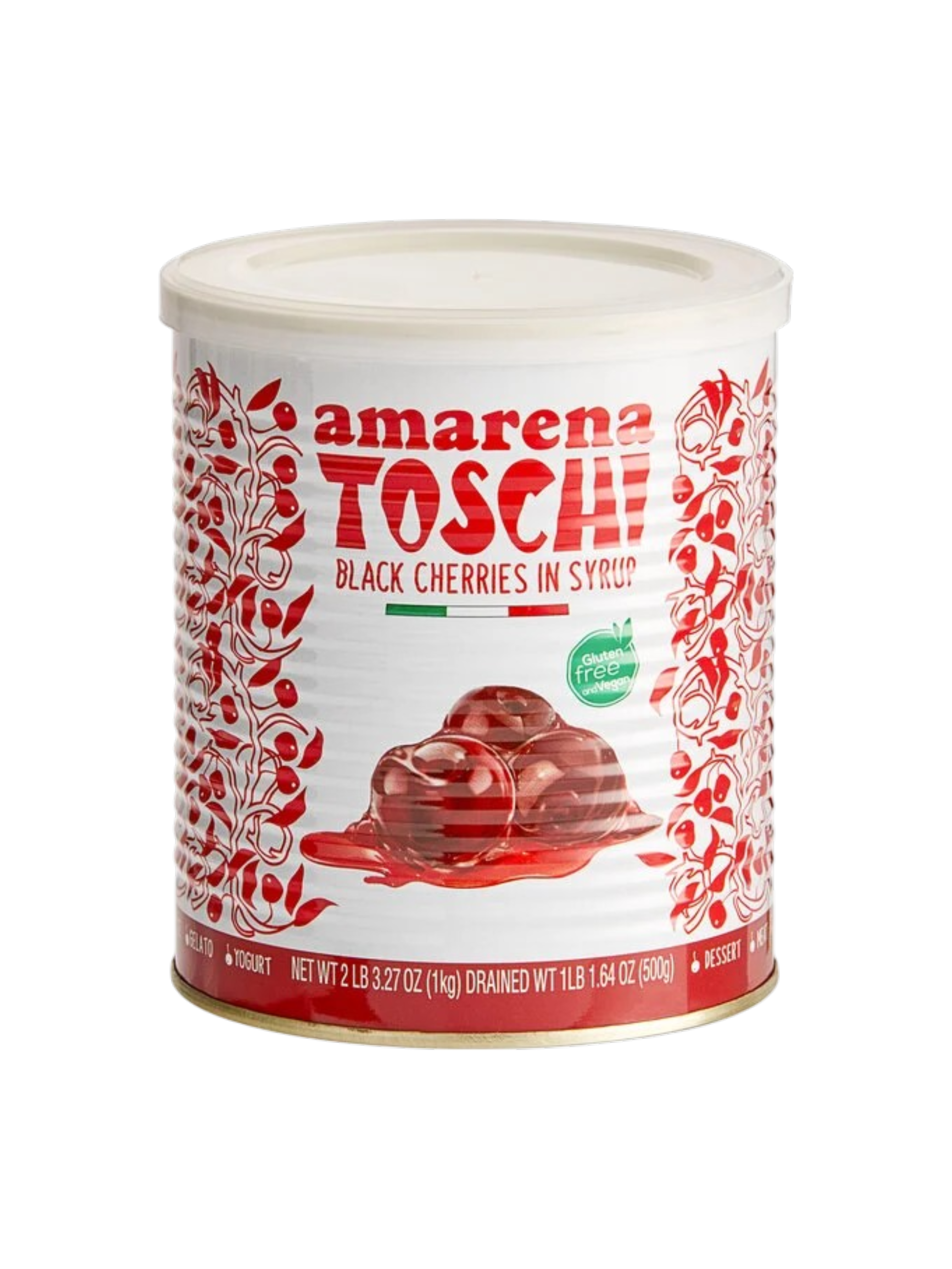 Cherries, Toschi Italian Amarena Cherries 1kg tin
