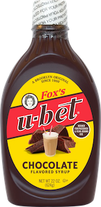 Syrup, Fox's U-bet Chocolate Syrup, 12x23oz case. The syrup that made Brooklyn famous!