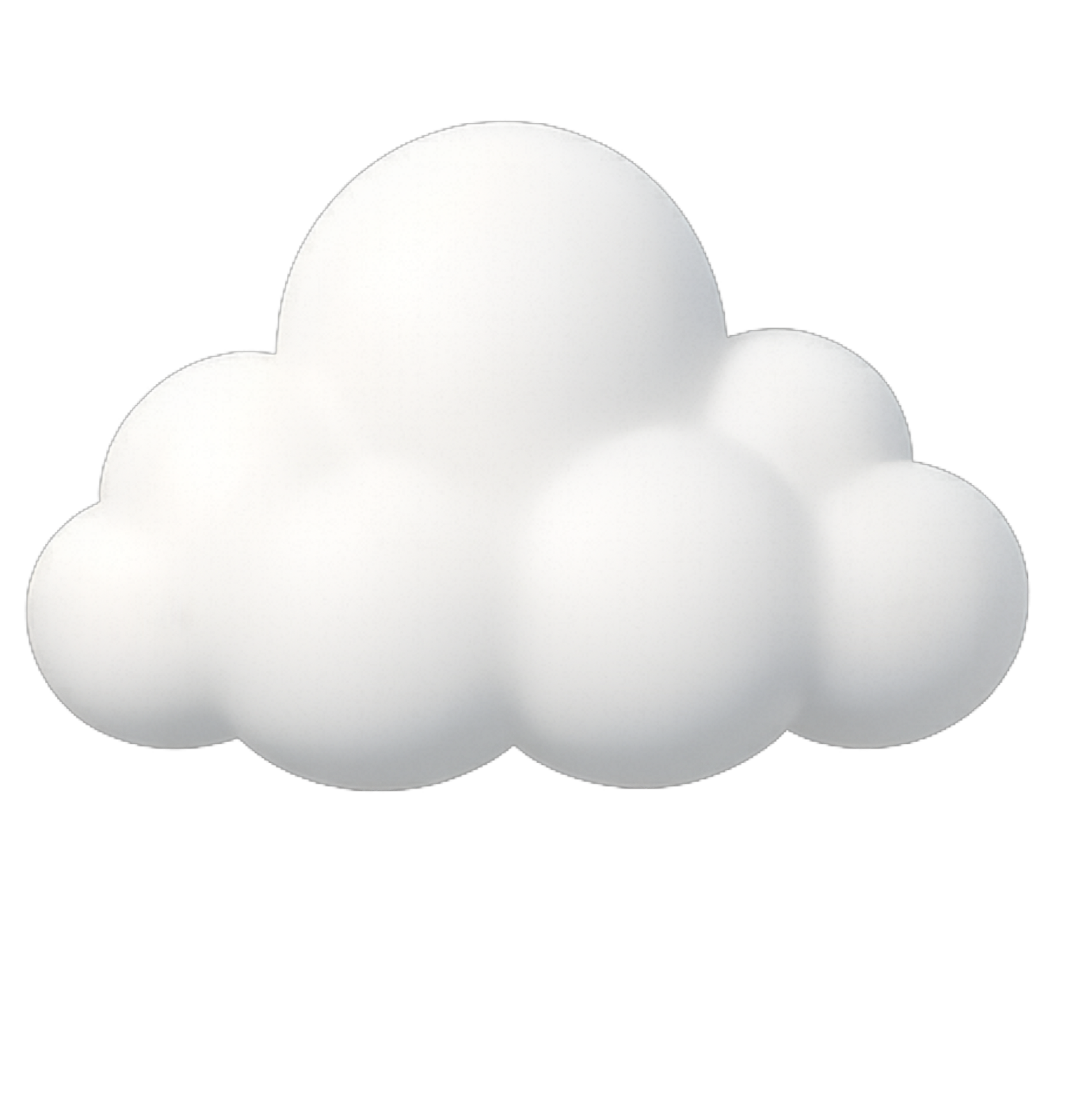 Weiße Wolke auf schwarzem Hintergrund.