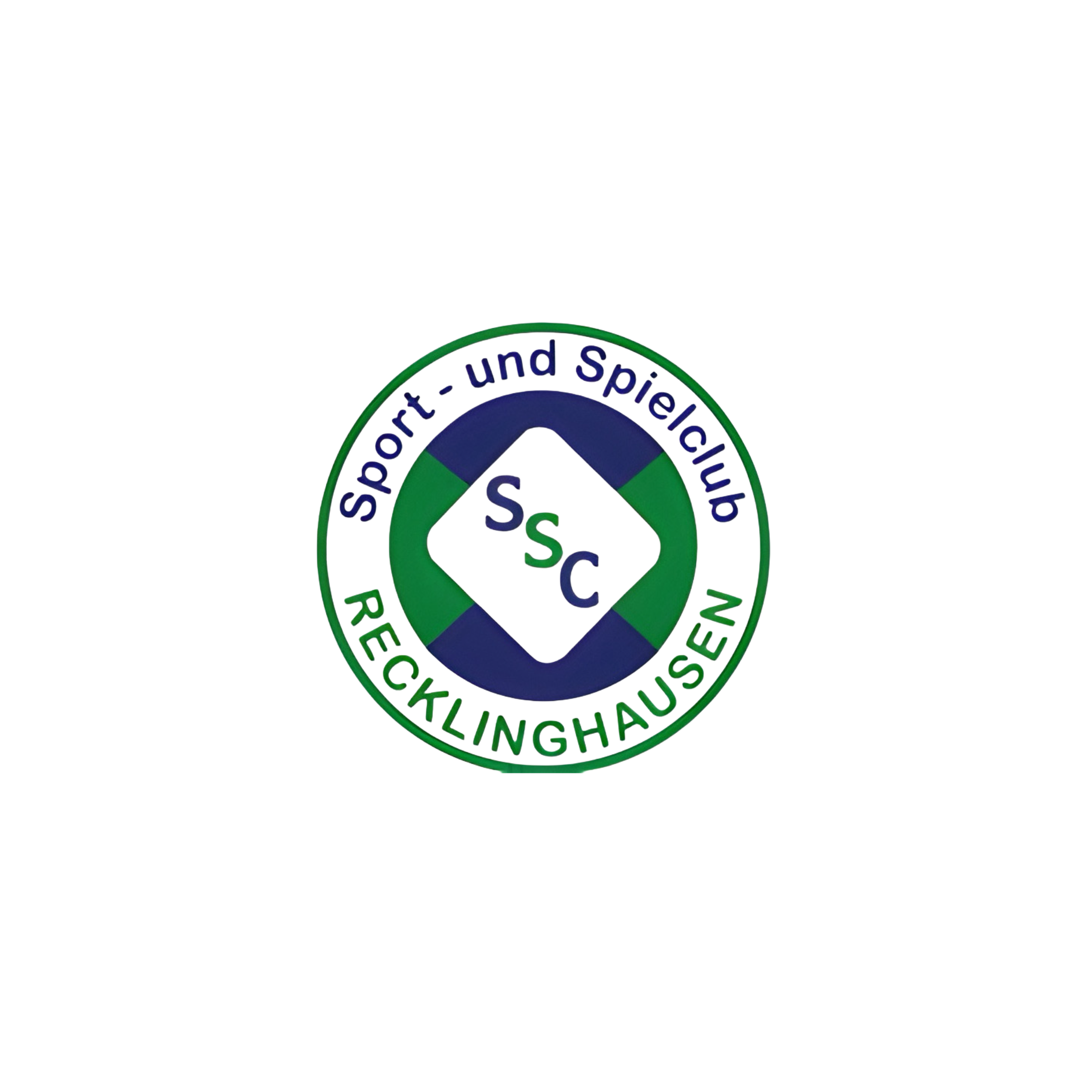 Logo des Sport- und Spielclubs Reutlingenhausen, mit grünem, blauen, gelbem und weißem Design und deutschem Text.