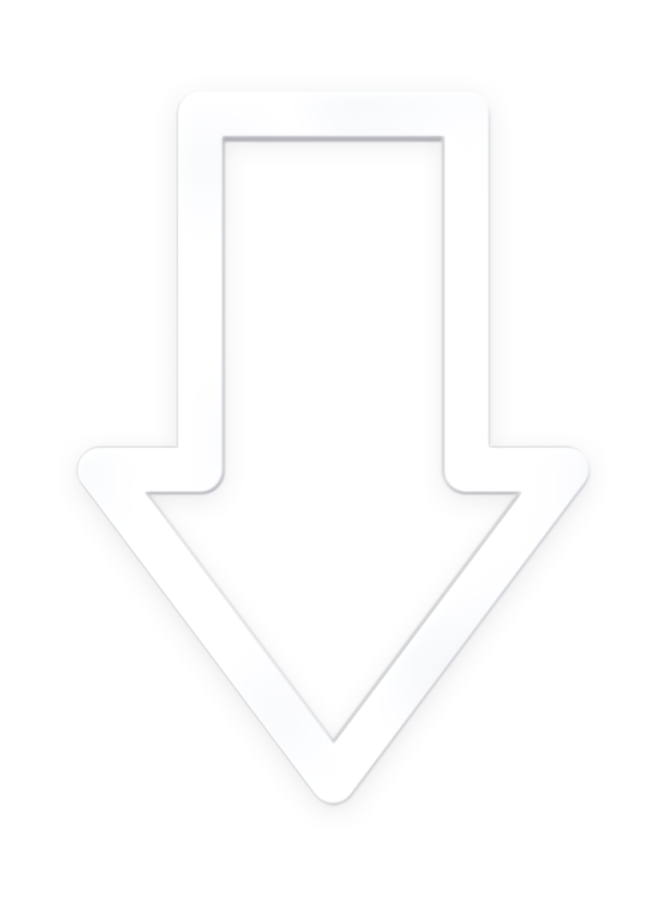 Weiße Download-Symbol mit Pfeil nach unten auf grauem Hintergrund.