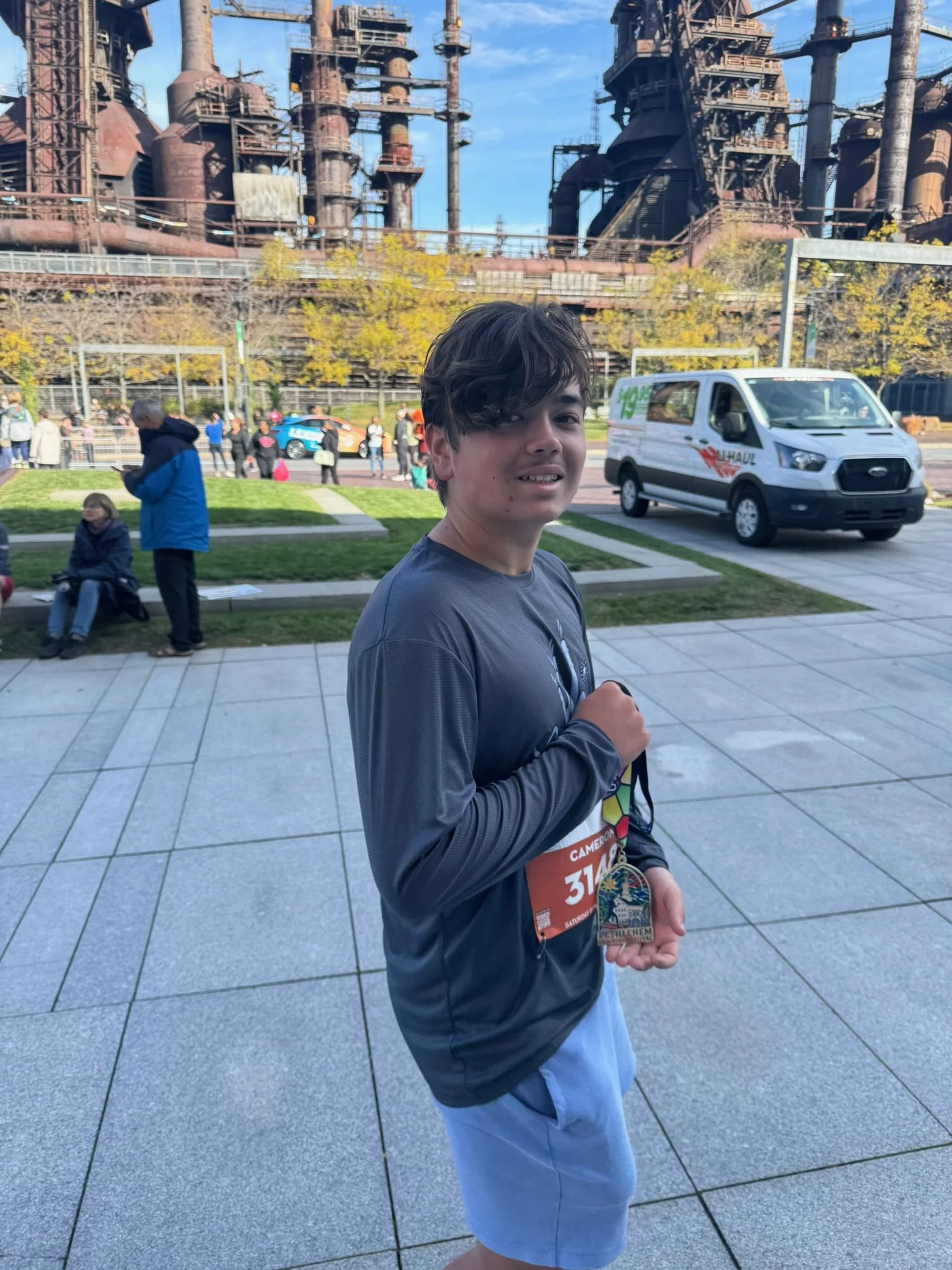 I have enjoyed running in local races. This was after the 10K run in Bethlehem. 