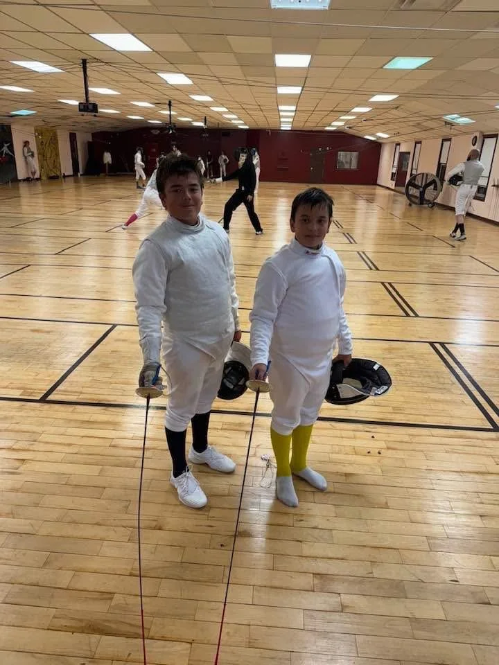 I have enjoyed learning fencing with my younger brother. 