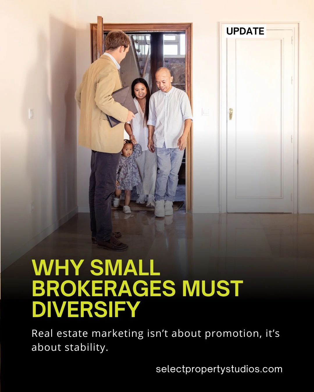 Most small brokerages are not struggling because of effort.
They are struggling because of exposure risk.
If your real estate marketing strategy depends on one channel, you do not have a strategy. You have a dependency.
In 2026, real estate marketing