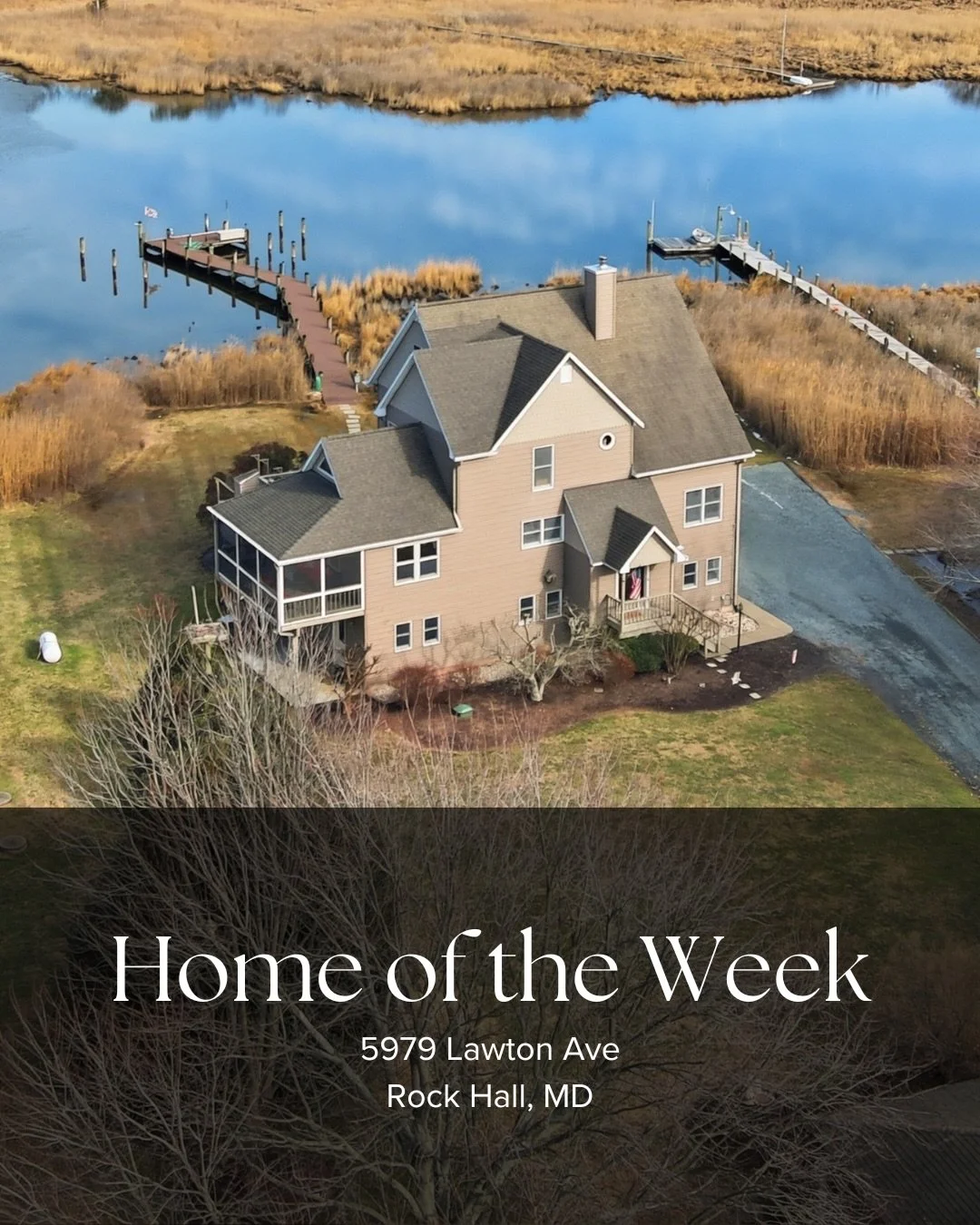 A great waterfront escape in Rock Hall. Listed by Cindy Genther @rock.hall.properties
