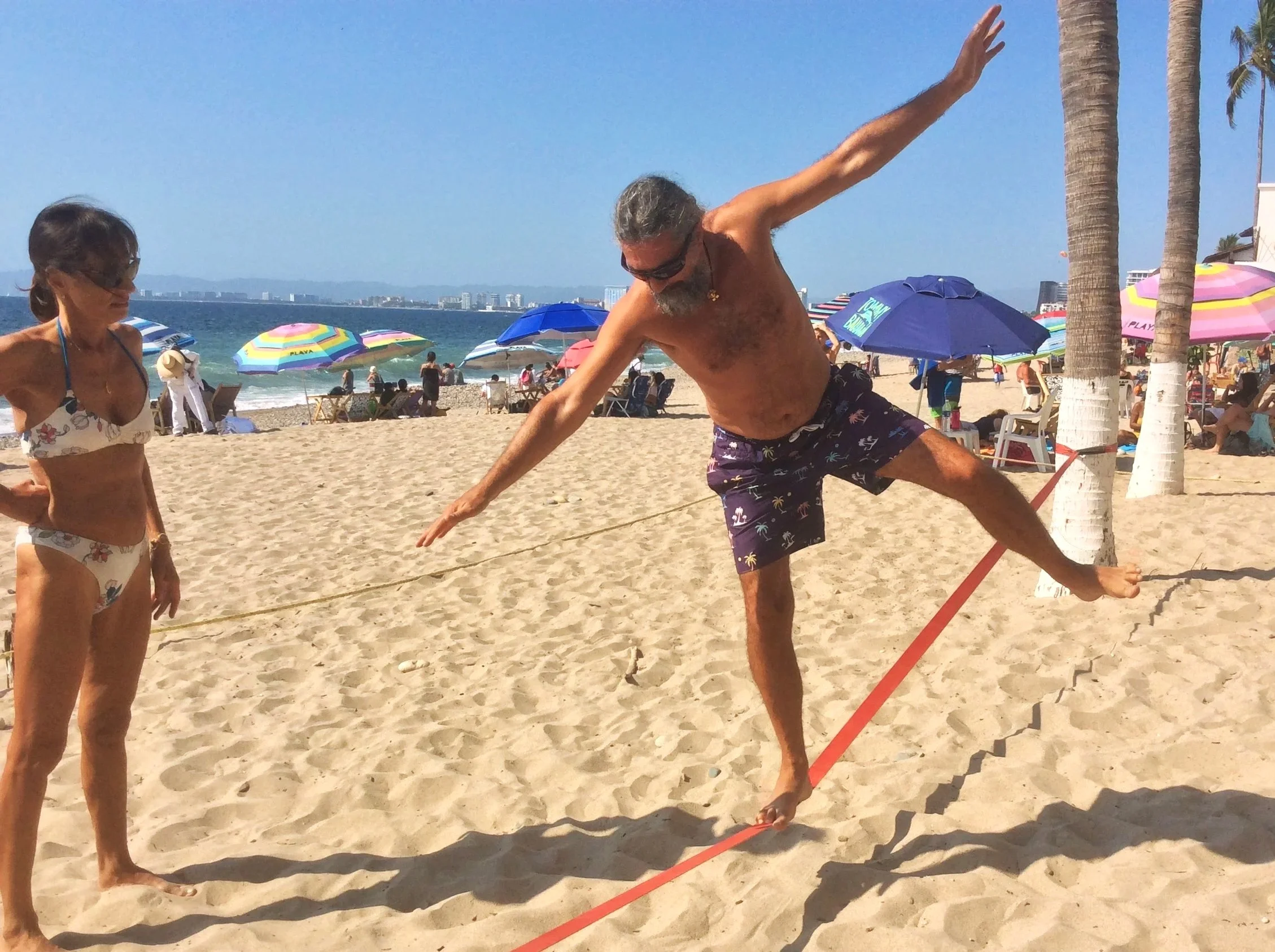 Slackline lessons, Puerto Vallarta, Mexico