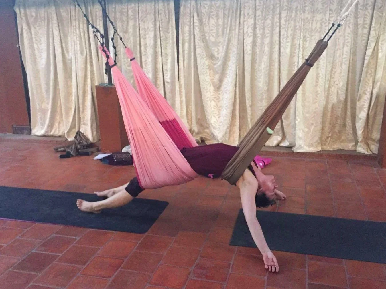 Learning Suspension Yoga, Mysore, India