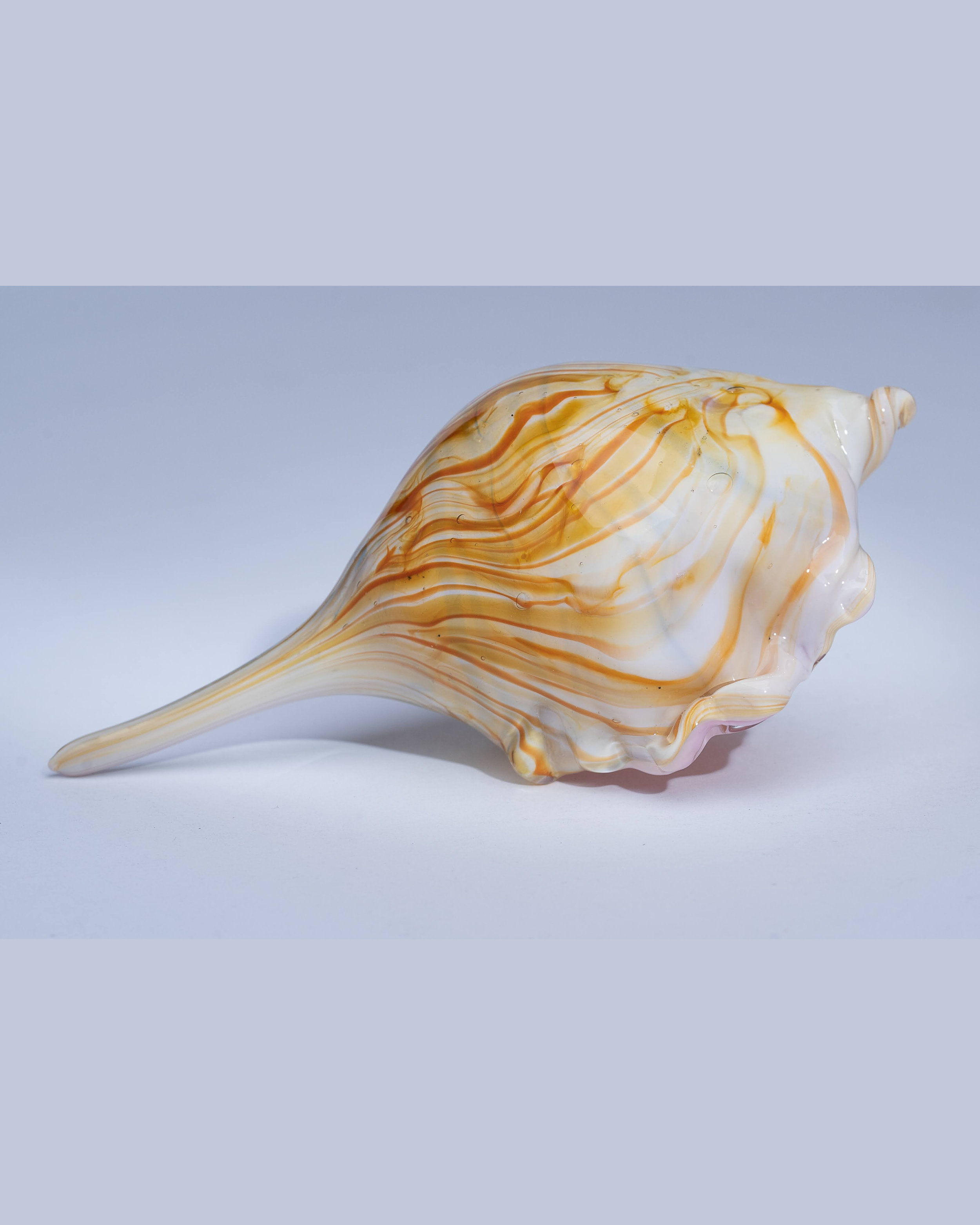 Amber Striation Shell