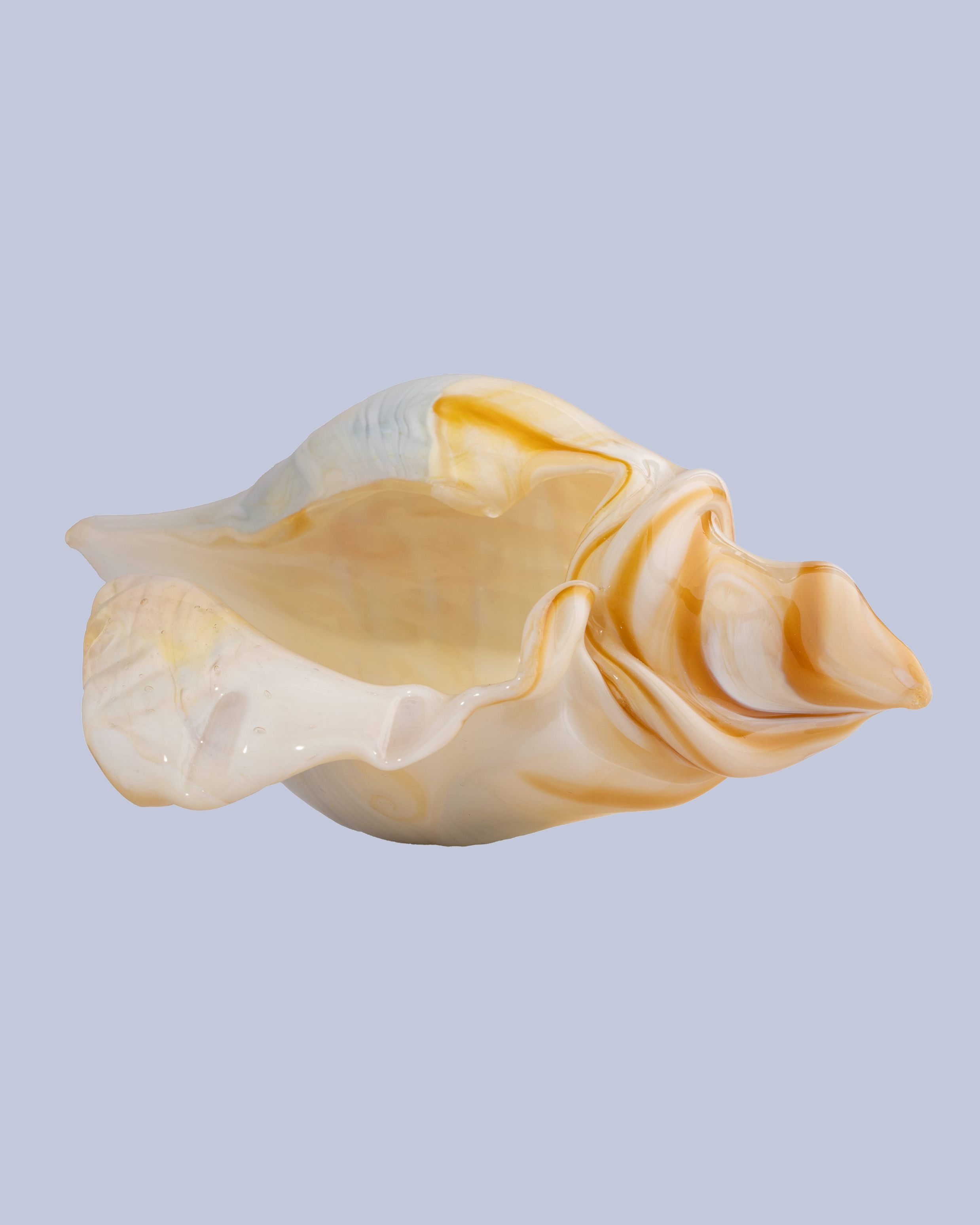 Sand & Sea Flameworked Glass Seashell