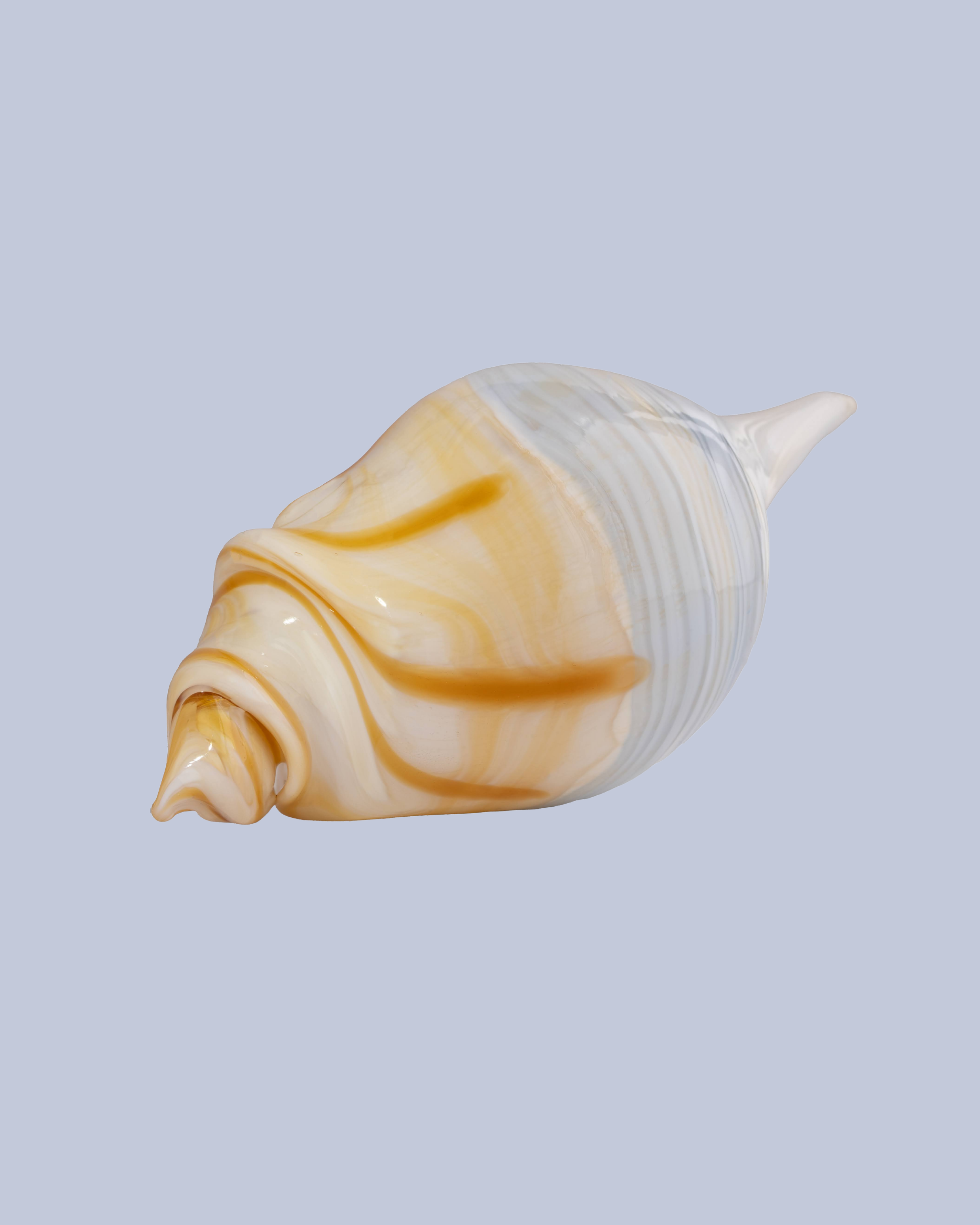 Sand & Sea Flameworked Glass Seashell