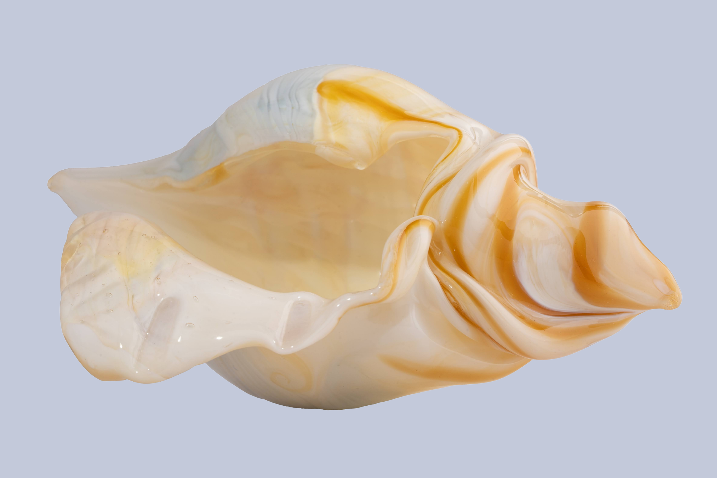 Sand & Sea Flameworked Glass Seashell