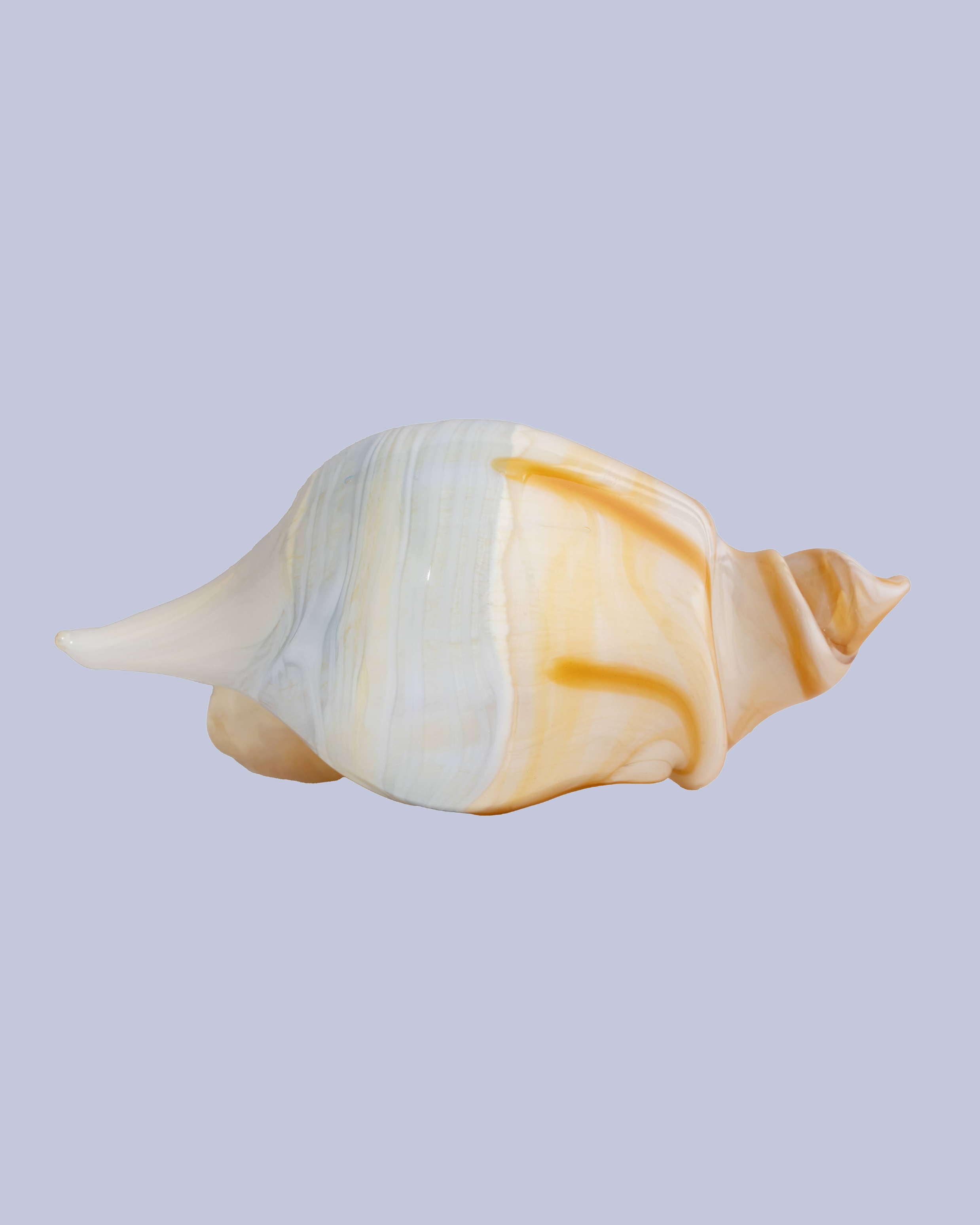 Sand & Sea Flameworked Glass Seashell