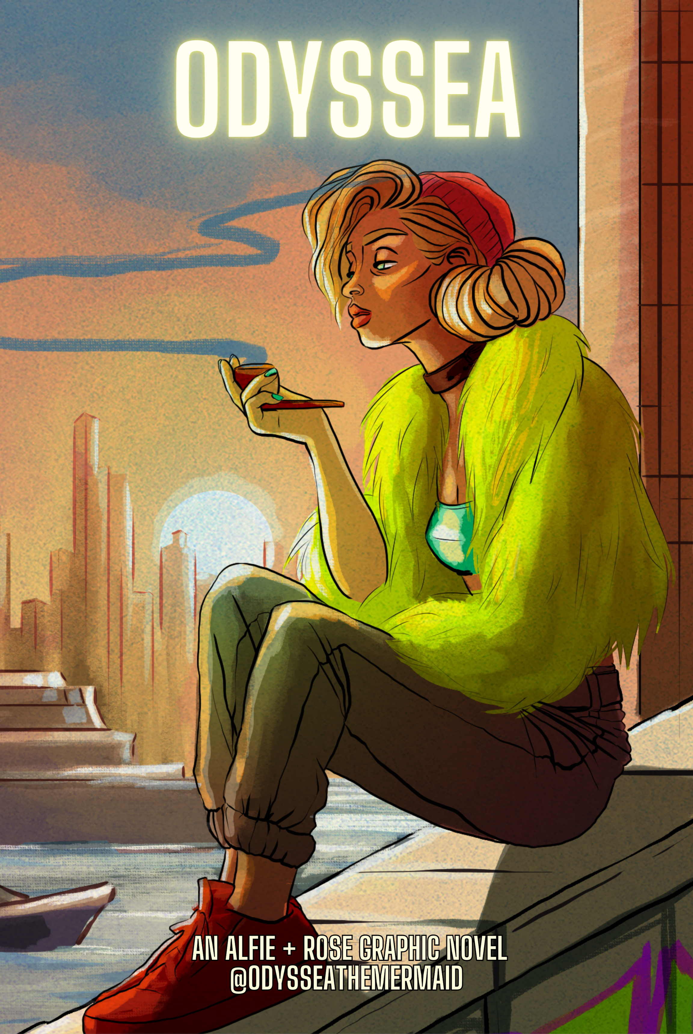 Poster - Odyssea smoking a pipe