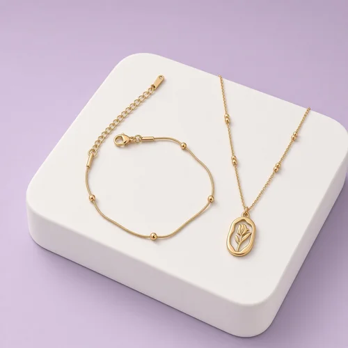 Christmas Box Seven: gold-plated necklace and bracelet
