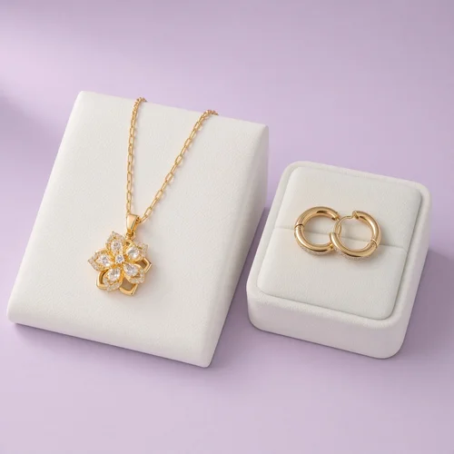 Christmas Box Eleven: gold-plated necklace and earrings