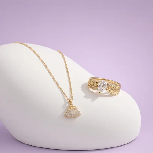 Christmas Box Three: gold-plated necklace and ring