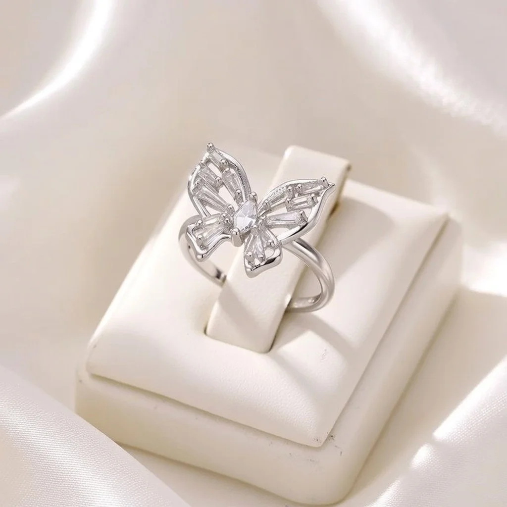 Rose 18K Gold Plated Ring (Silver color)