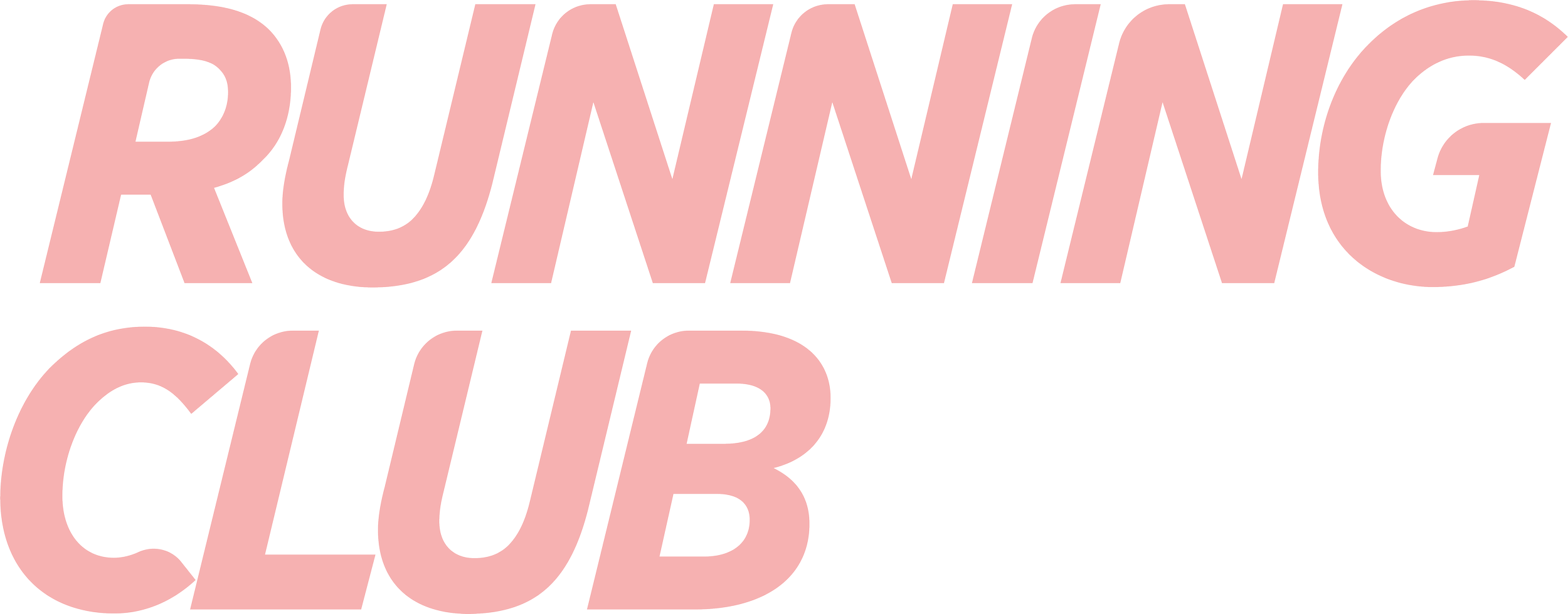 RUNNING CLUB word mark faded