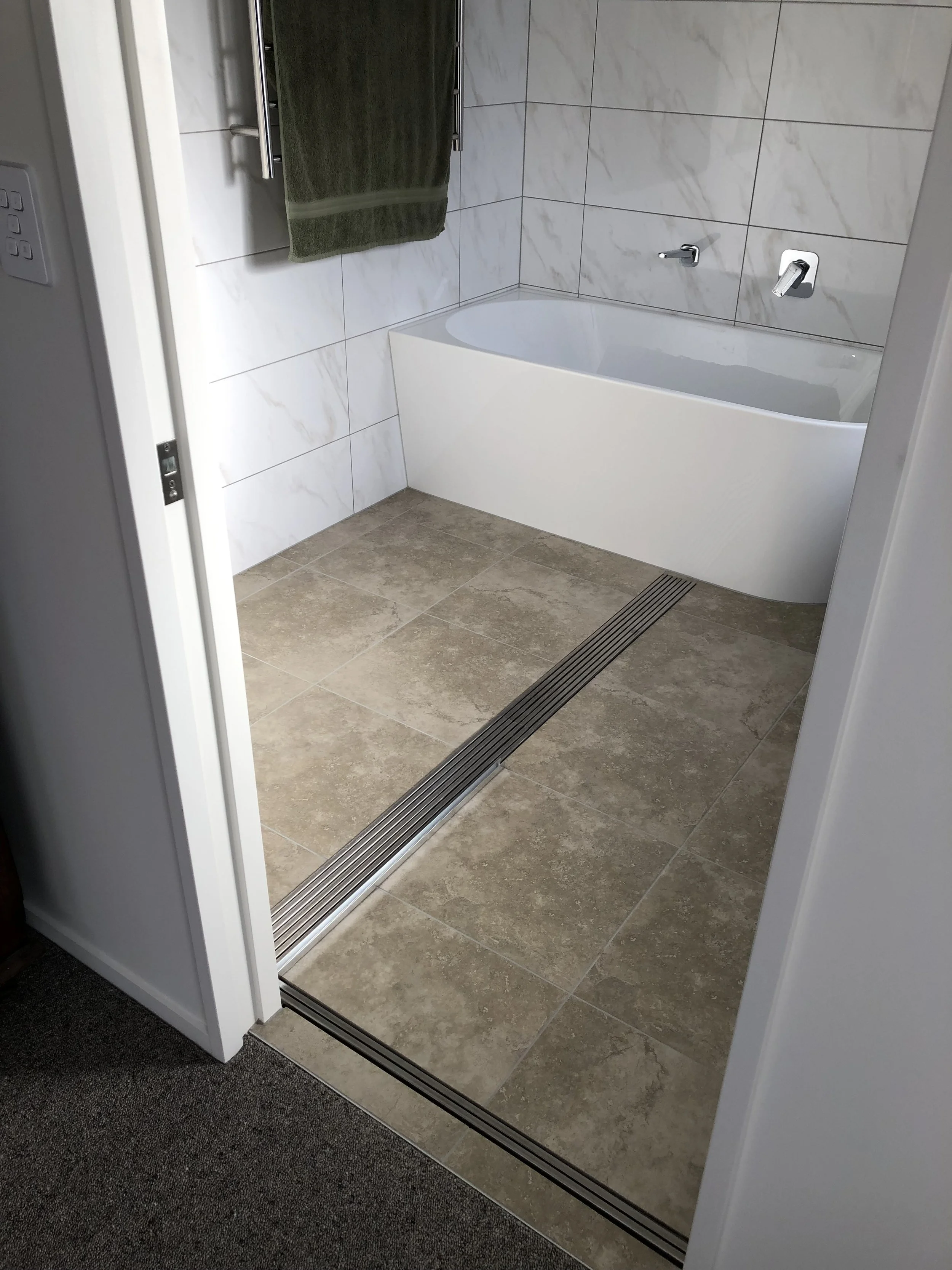 Custom Shower + Door channel