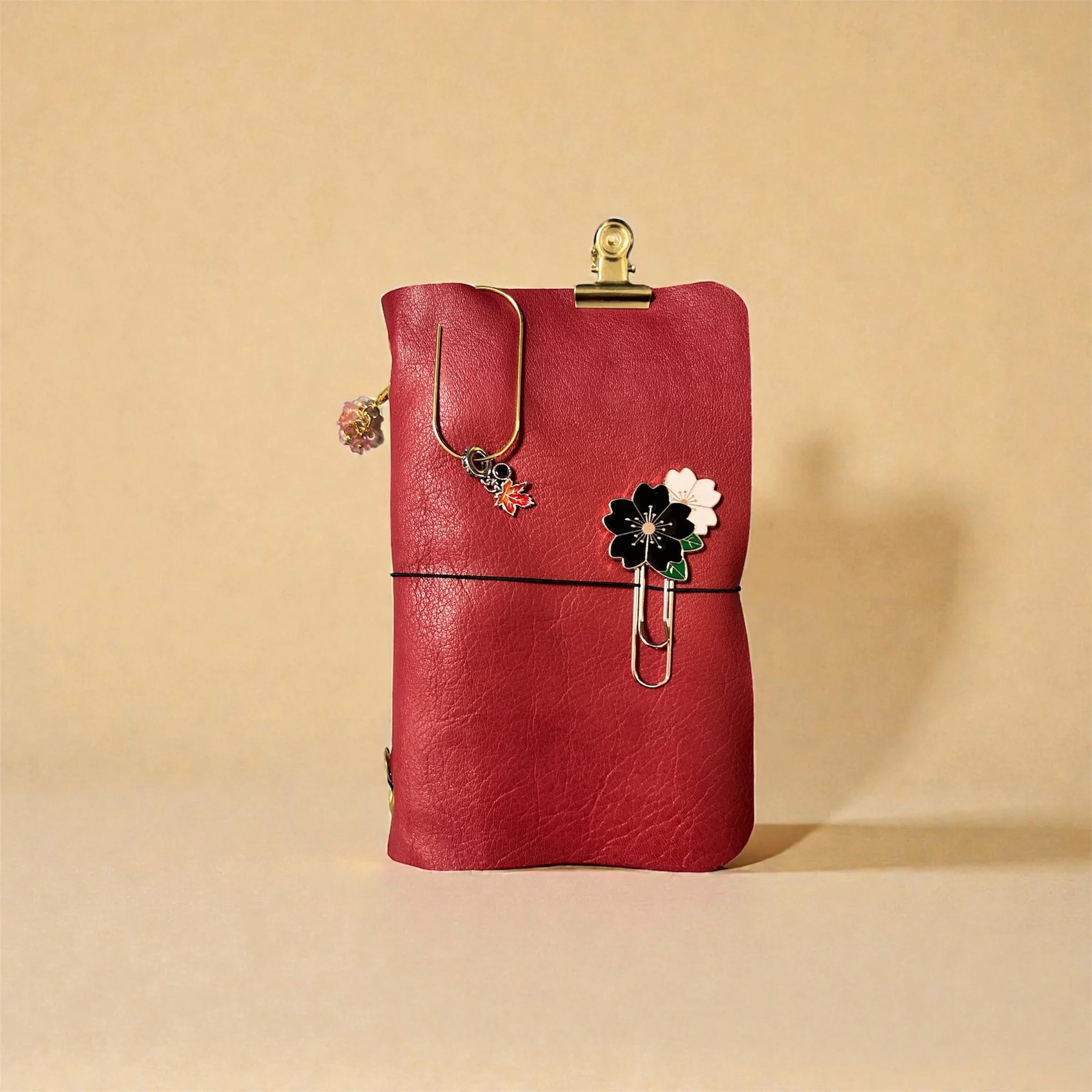 Hand Made Red Leather Journal A6 - Louise Carmen inspired
