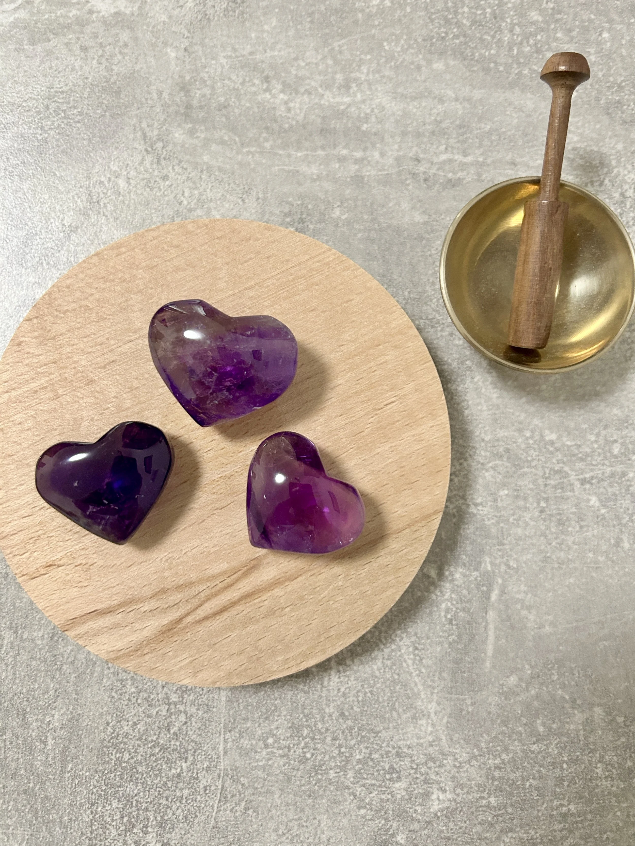 Amethyst Small Hearts