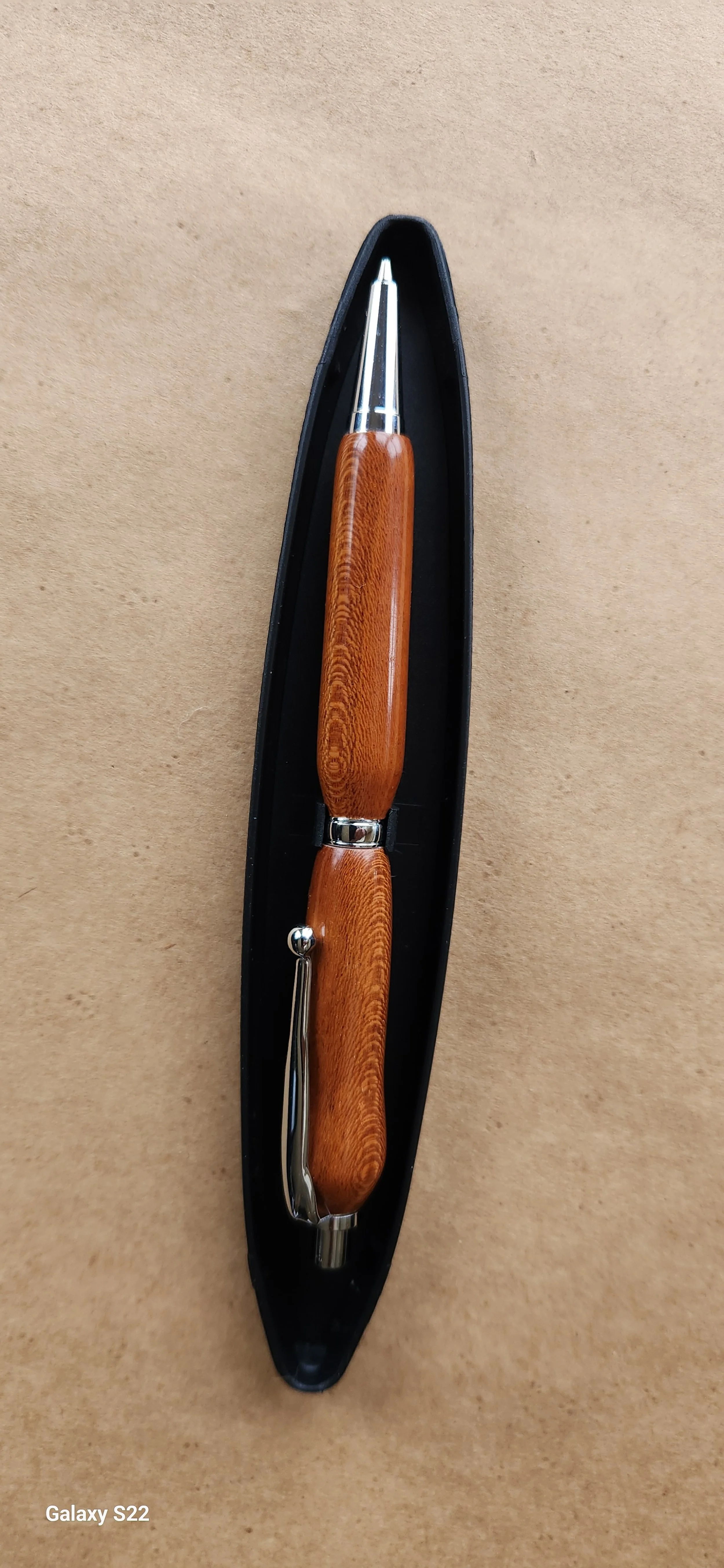Mahogany Mechanical Pencil with Chrome Trim