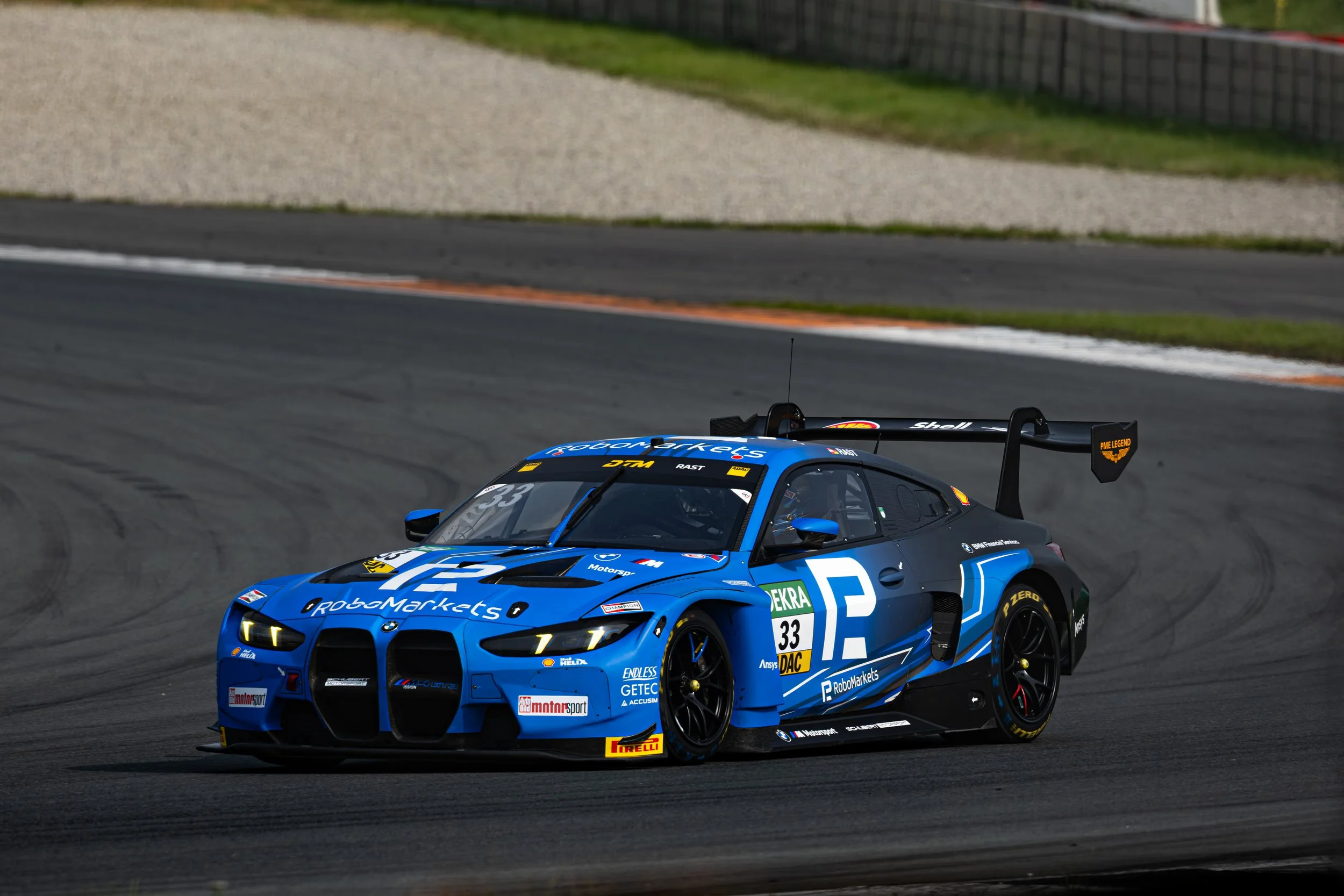 BMW M4 GT3 of René Rast at the 2025 DTM Zandvoort round.