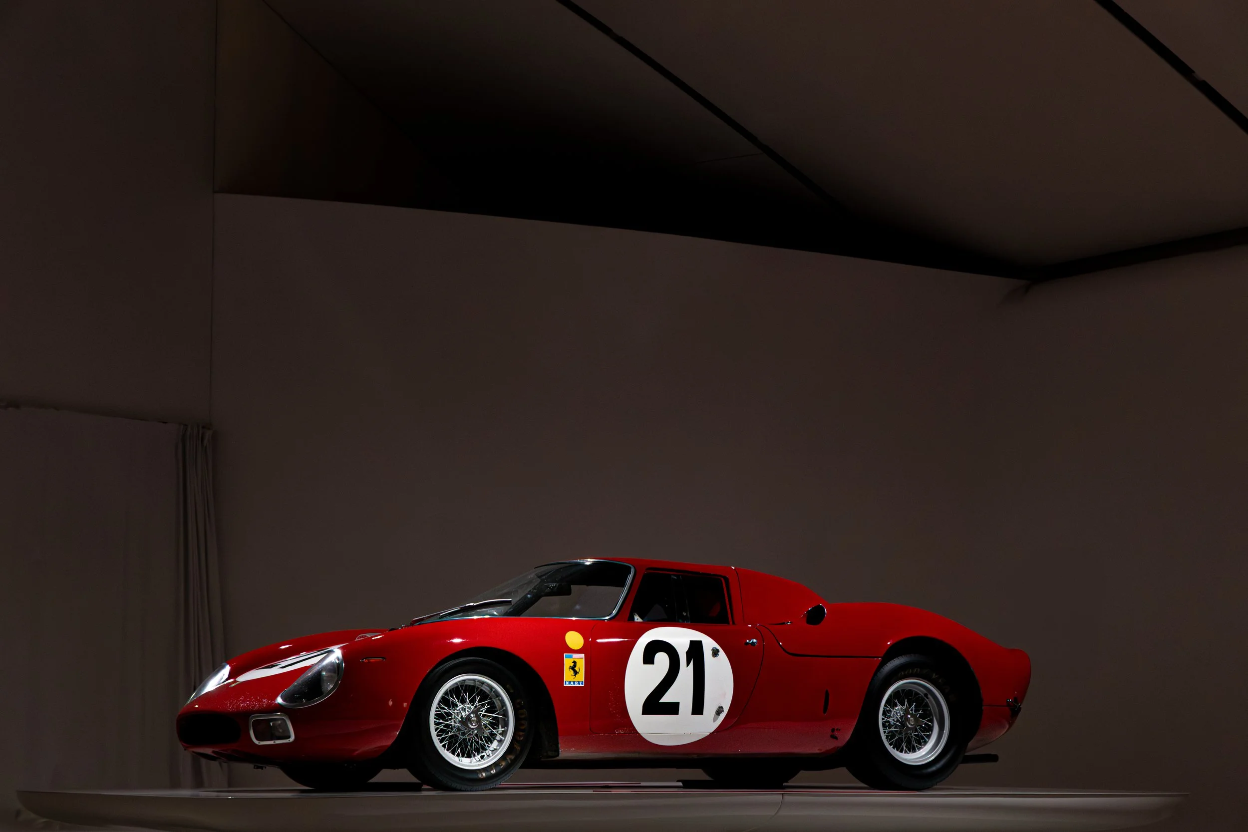 A Ferrari 250 LM at the Museo Enzo Ferrari in Modena.