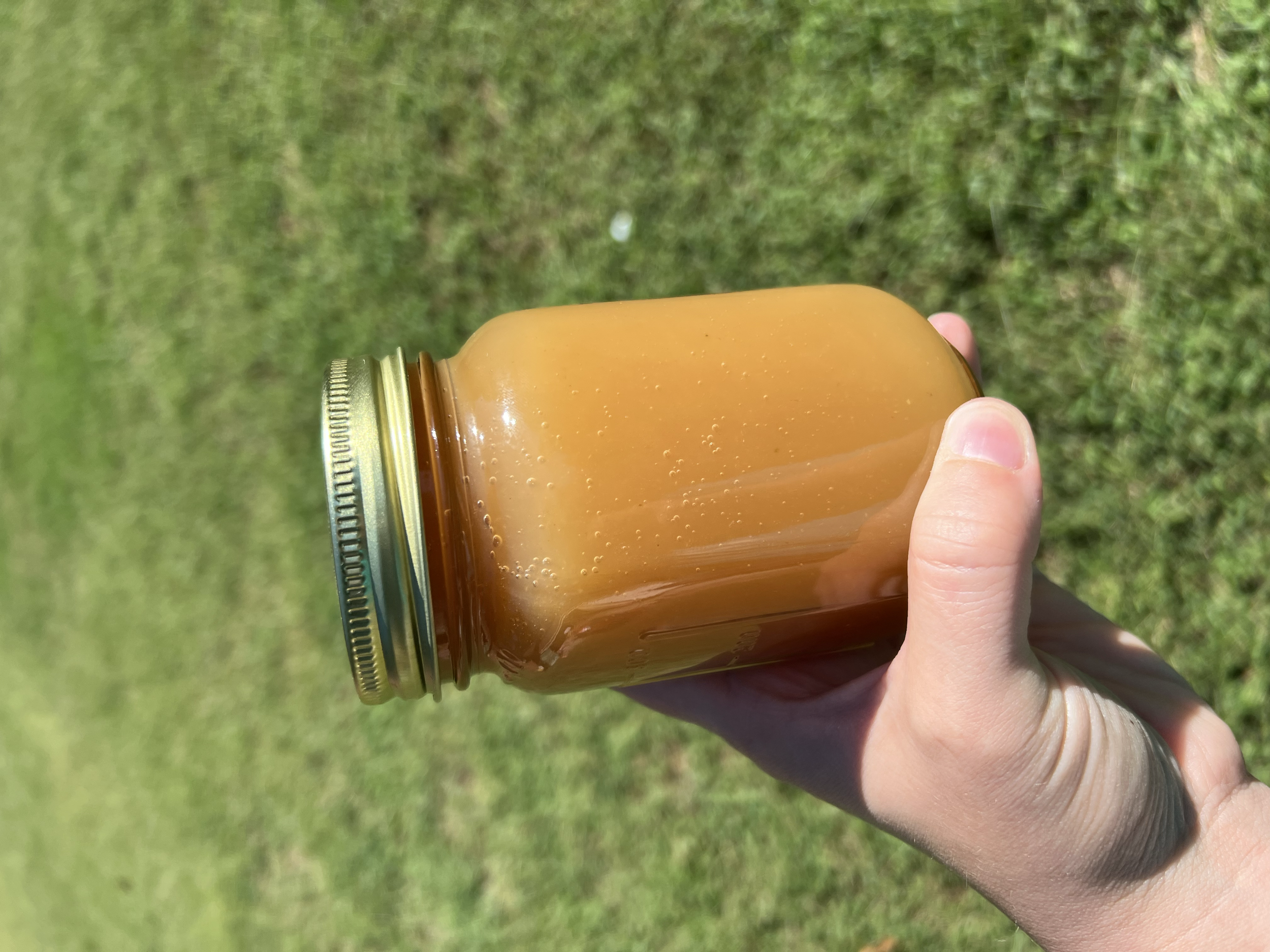 Organic Fire Cider
16oz finished $40 | 20oz finished with local raw honey $45 | 32oz jar fermenting ingredients $30
Made with ACV, onion, habanero pepper, peppercorn, garlic, cranberry, turmeric, ginger, rosemary, thyme, lemon and cinnamon. Optional 