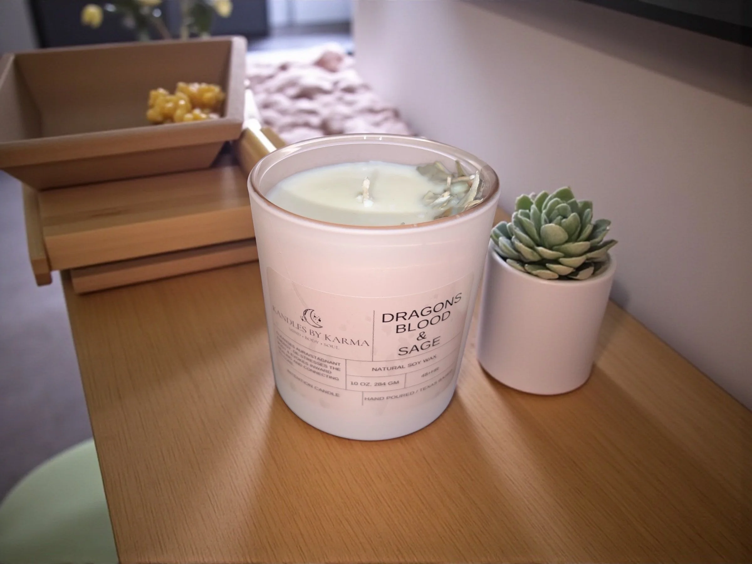 DRAGONS BLOOD & SAGE - Intention Candle