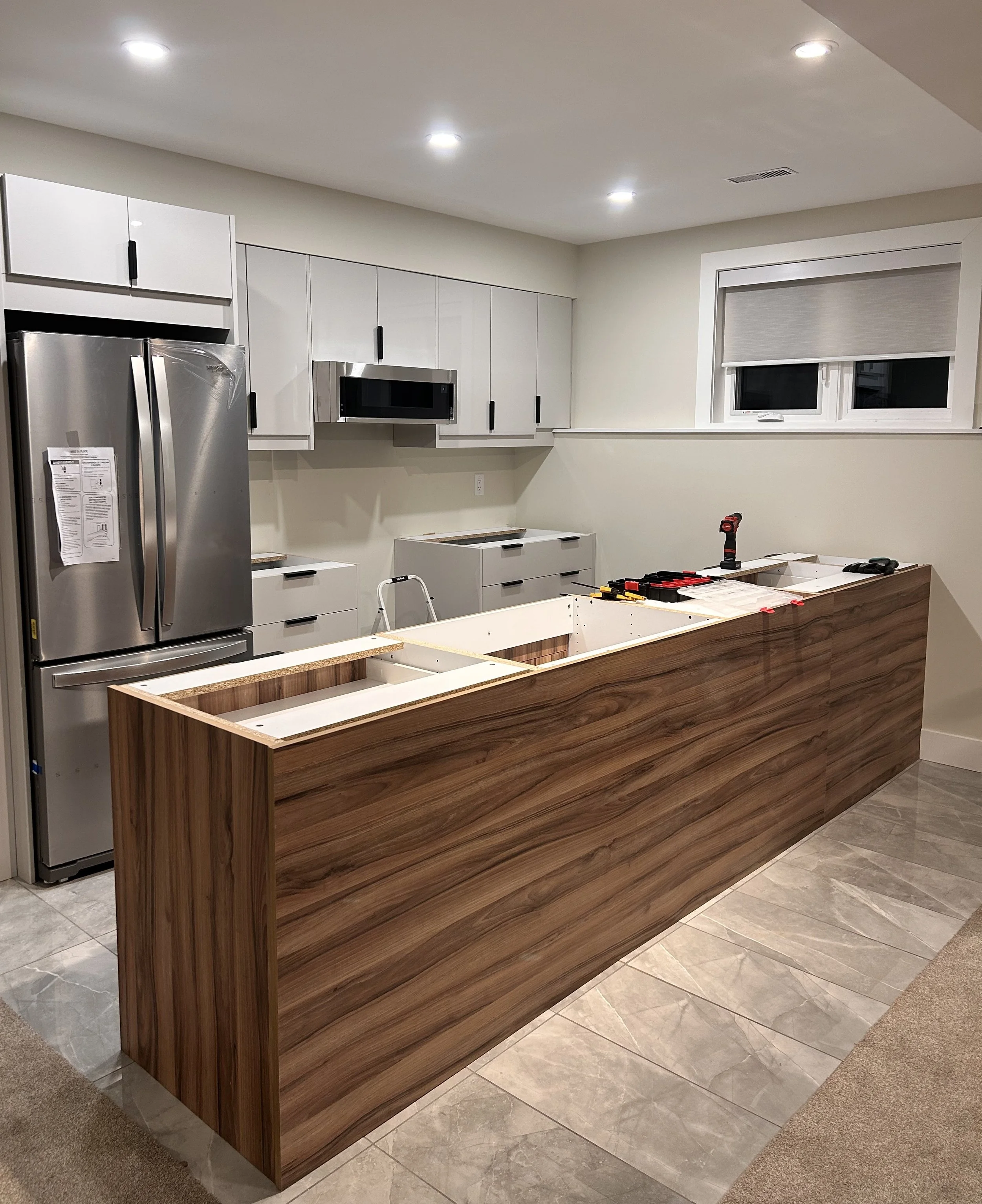 Basement kitchen - near completion