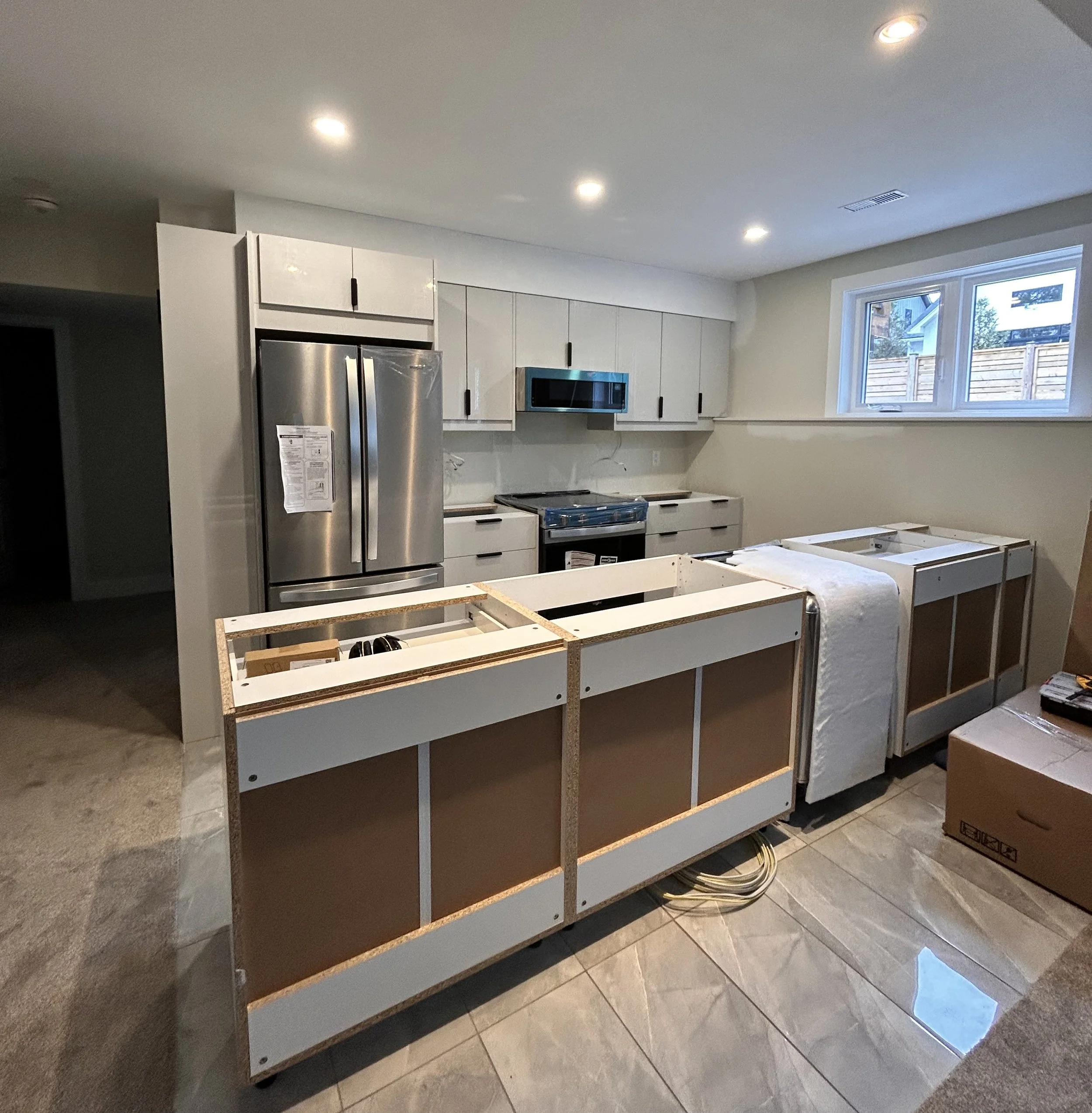 Basement kitchen progress