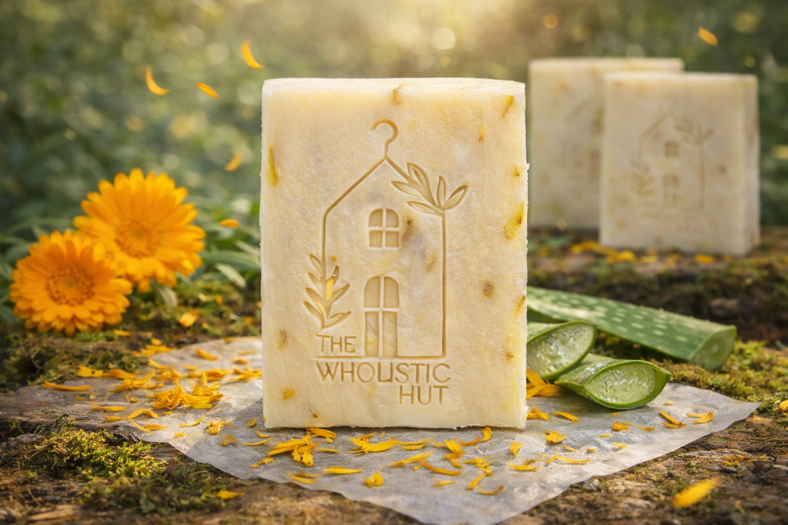 Golden Calm~ Calendula & Aloe Botanical Soap