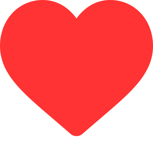 Red heart shape on a black background.