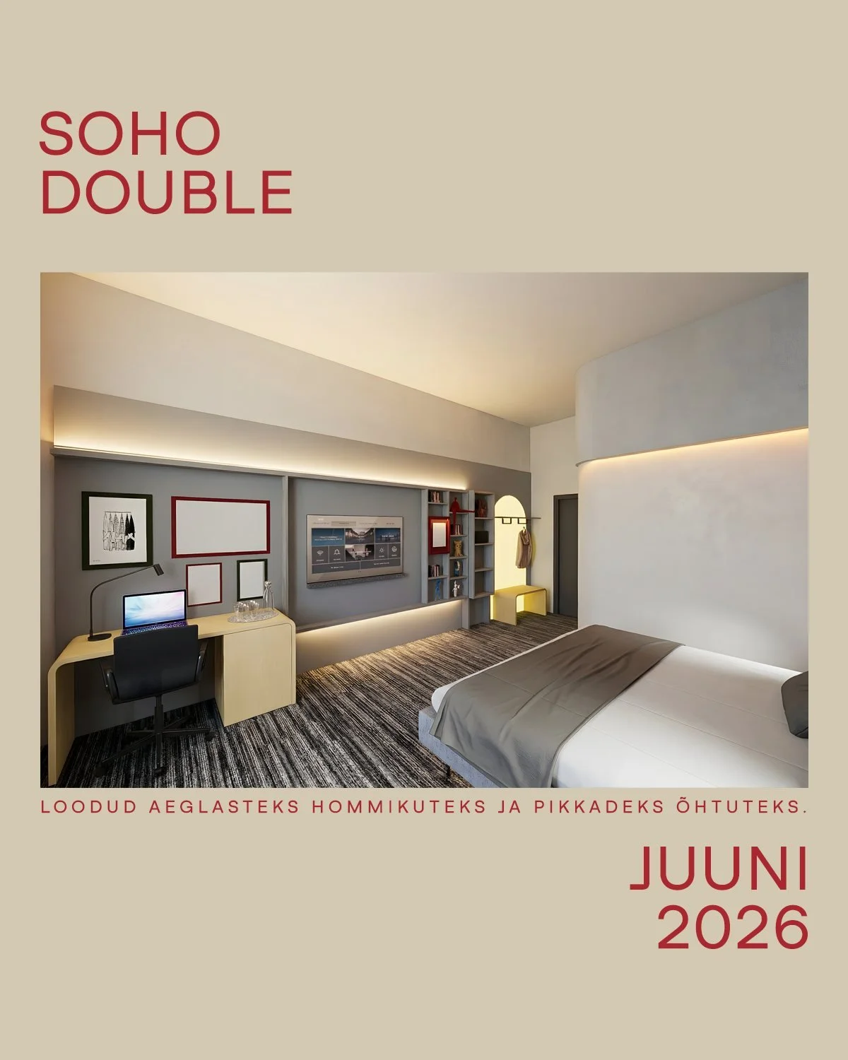 SOHO toad on loodud aeglasteks hommikuteks ja &otilde;htuteks, mis kipuvad &ouml;&ouml;tundidesse hajuma. Kui sulle meeldib aknast elu j&auml;lgida, saad valida t&auml;navavaatega toa, rahu eelistajatele pakume aga sisehoovipoolset vaikust. Voodid sa