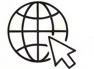 Icon of a globe with a cursor pointing to it