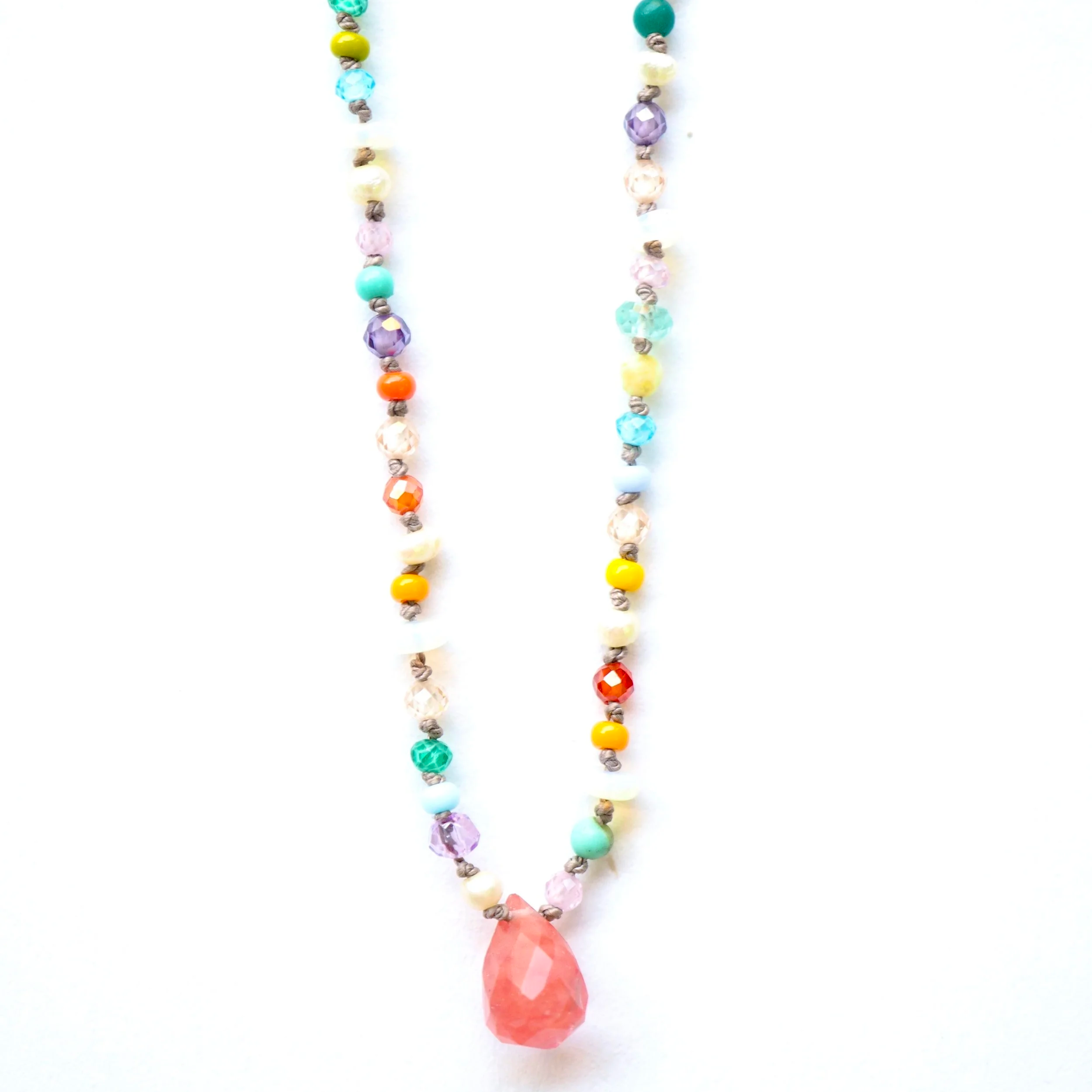 Rainbow Knotted Necklace