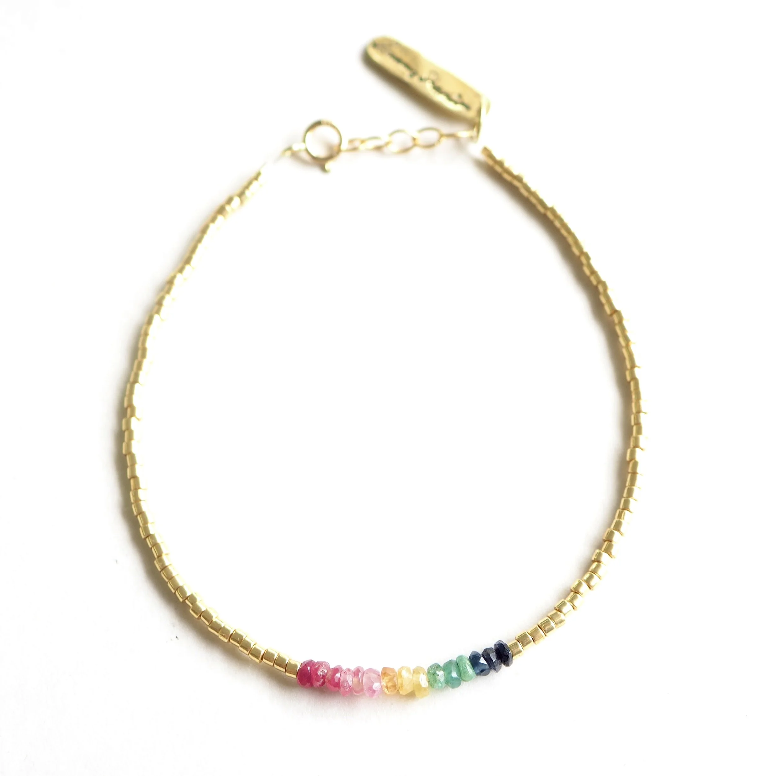 Rainbow Sapphire Bracelet / Gold