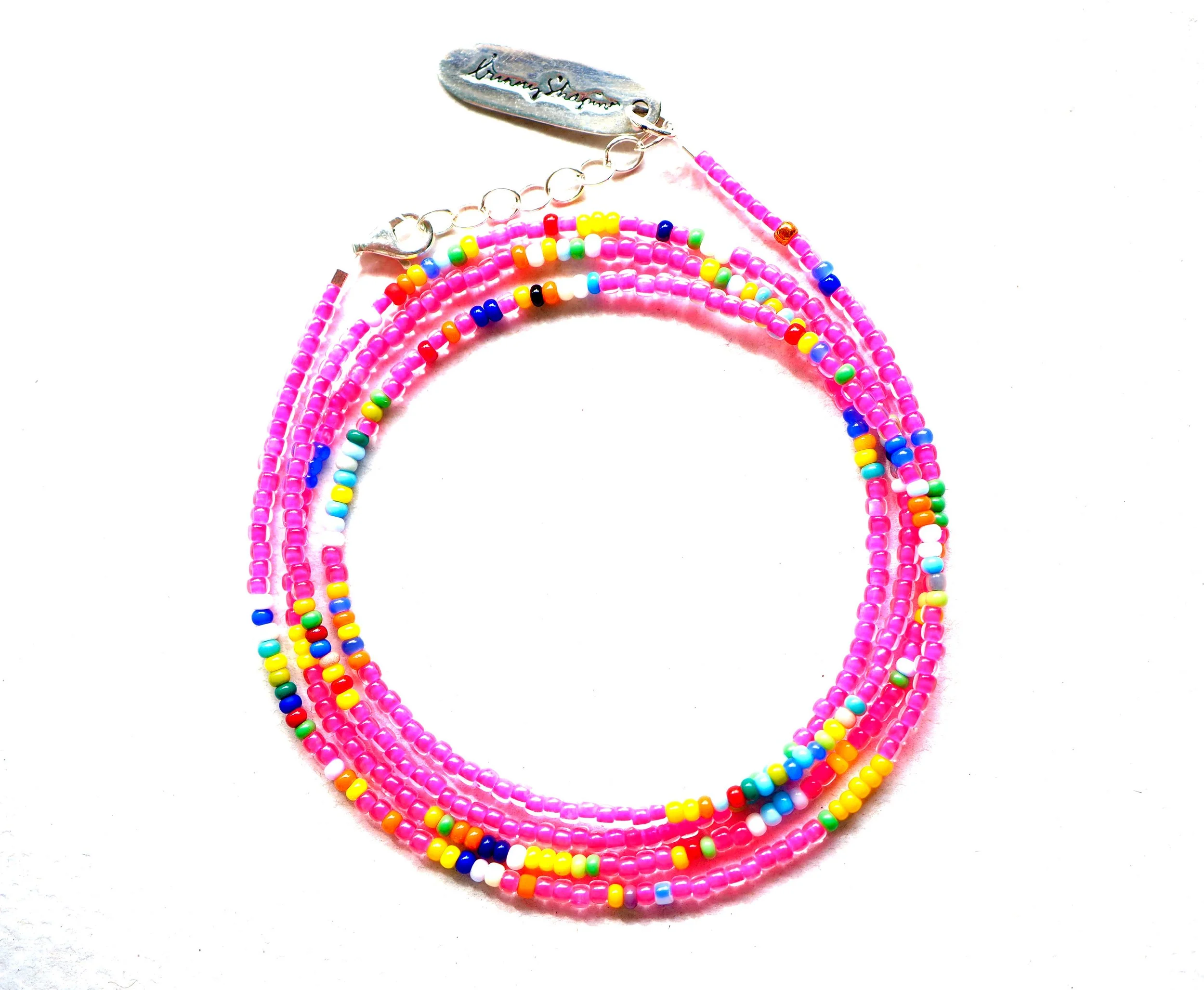Sevi Wrap Bracelet / Neon Pink